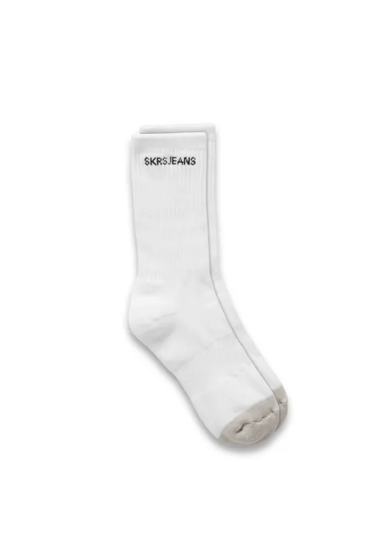 SKRS Socks in White sold by Sisters and Seekers
