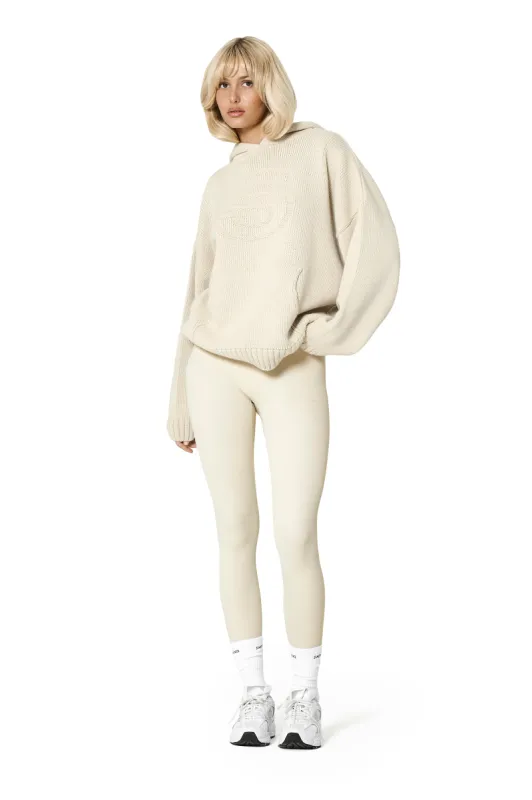 Seekers Knit Hoodie in Bone sold by Sisters and Seekers