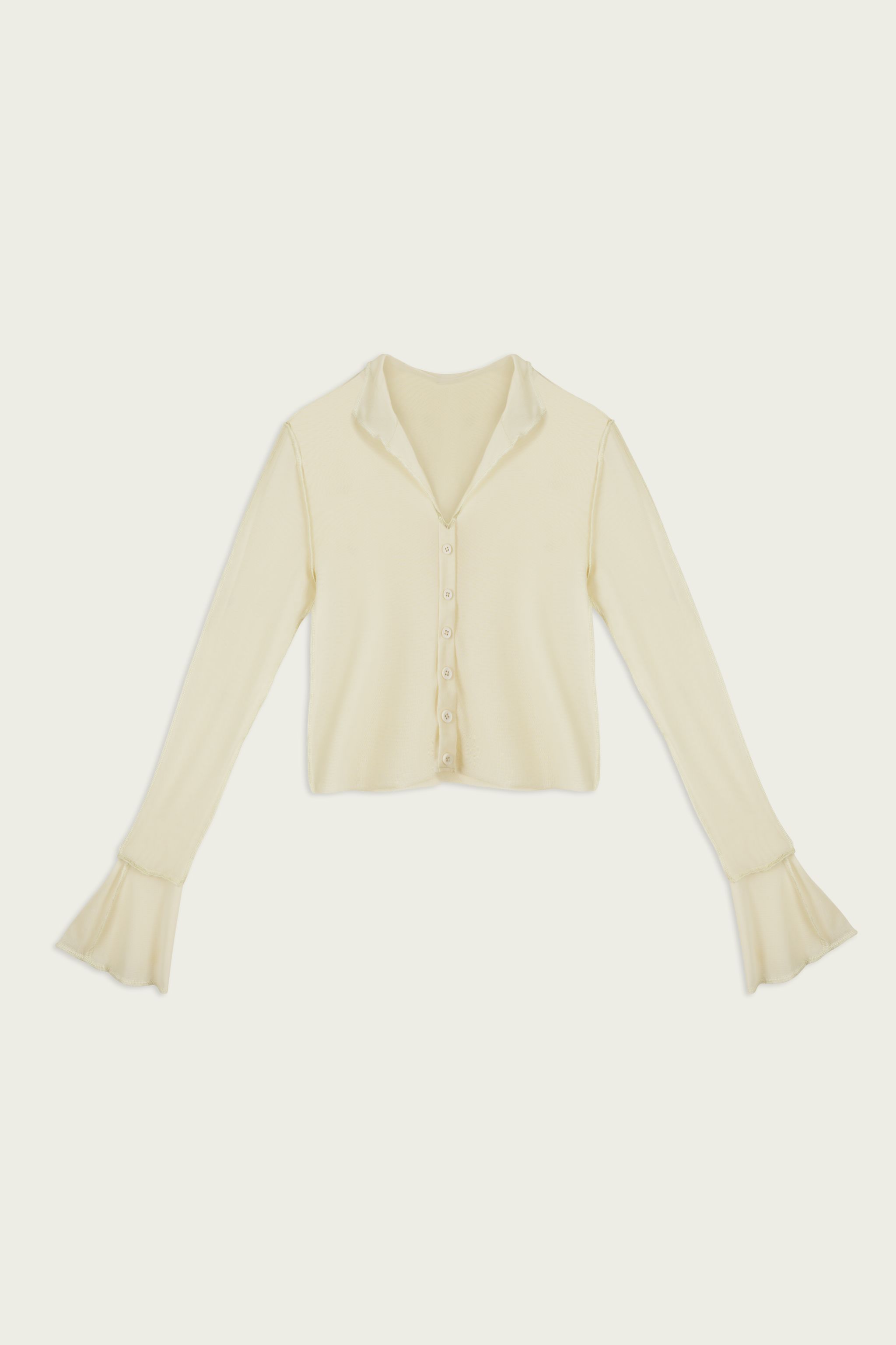 "PERISH" Mesh Top in Buttermilk sold by Sisters and Seekers product image thumbnail 6