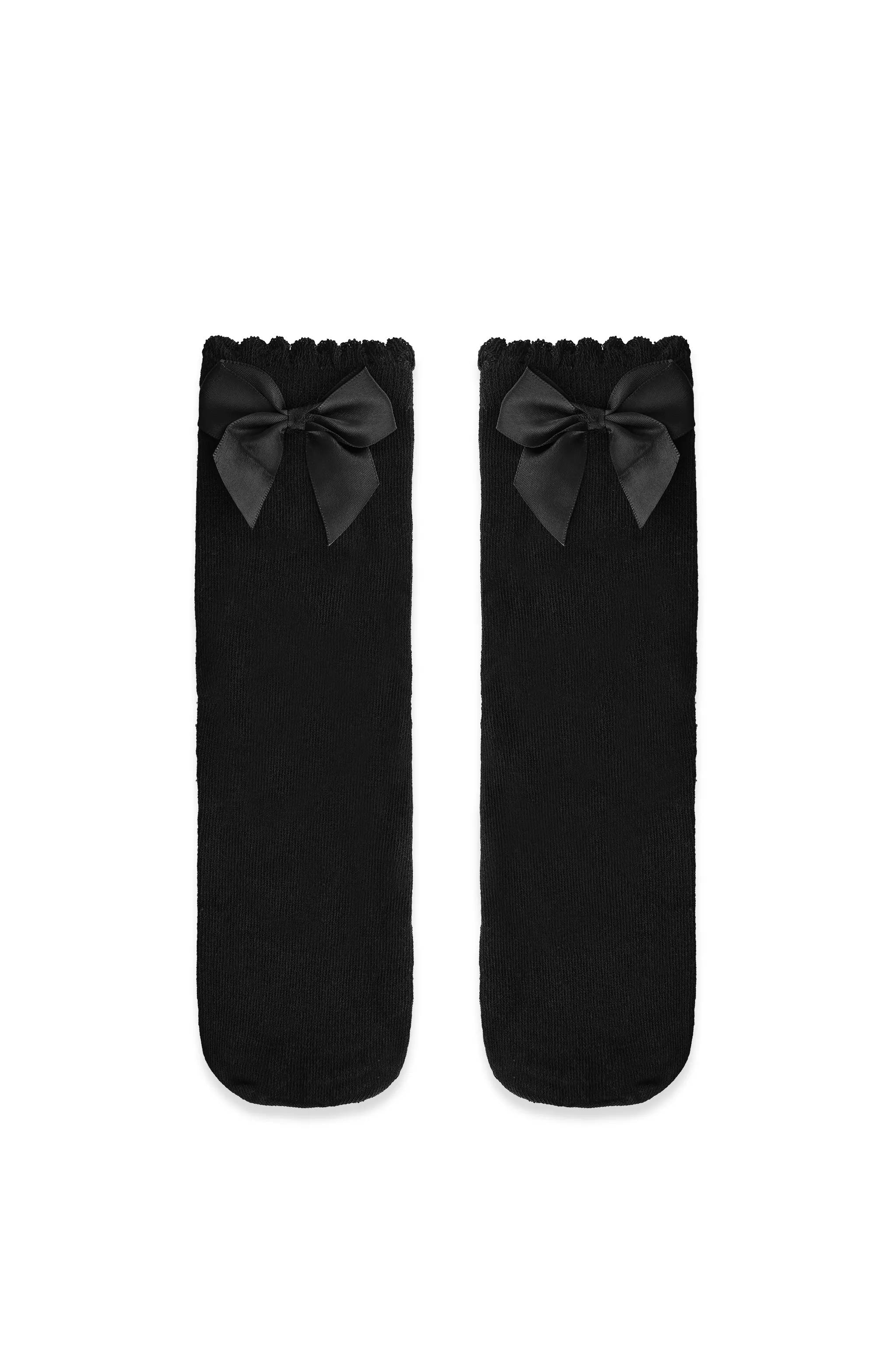 Prim Bow Socks in Black sold by Sisters and Seekers
