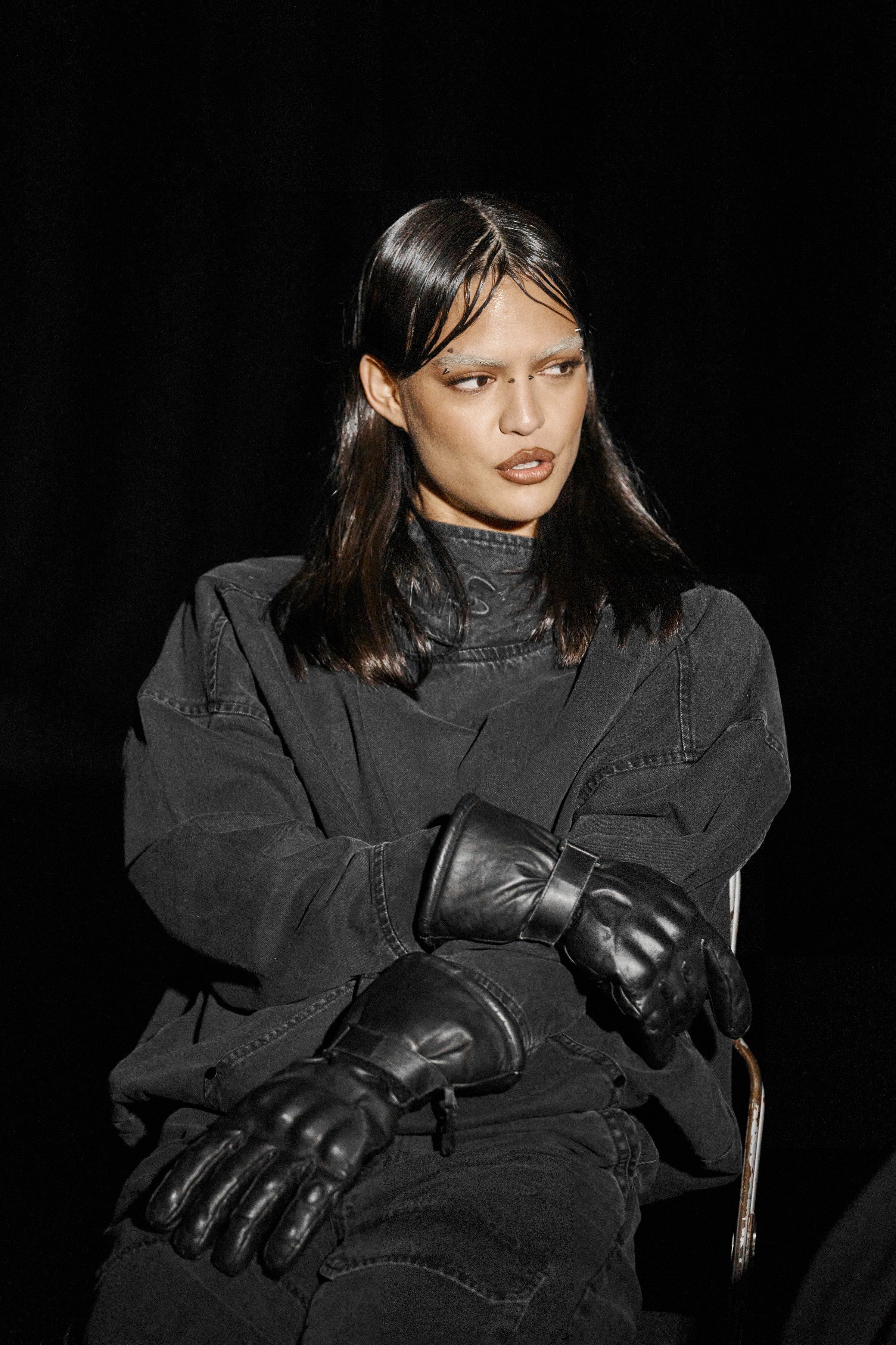 GRIP Denim Hoodie sold by Sisters and Seekers product image thumbnail 2