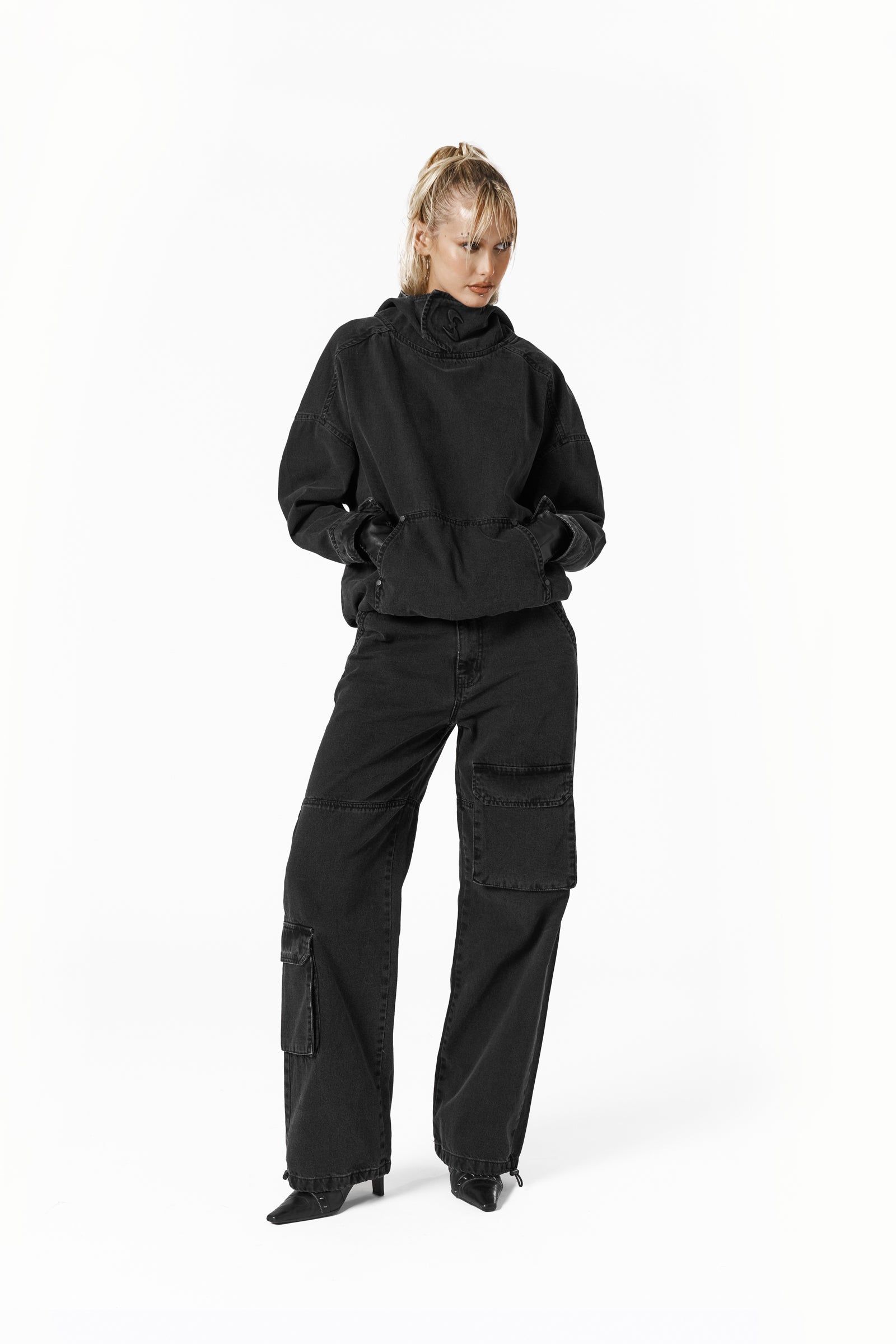 GRIP Denim Hoodie sold by Sisters and Seekers product image thumbnail 4