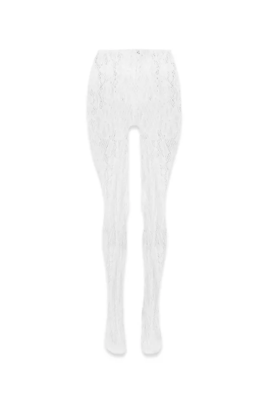 Altar Lace Tights in White sold by Sisters and Seekers