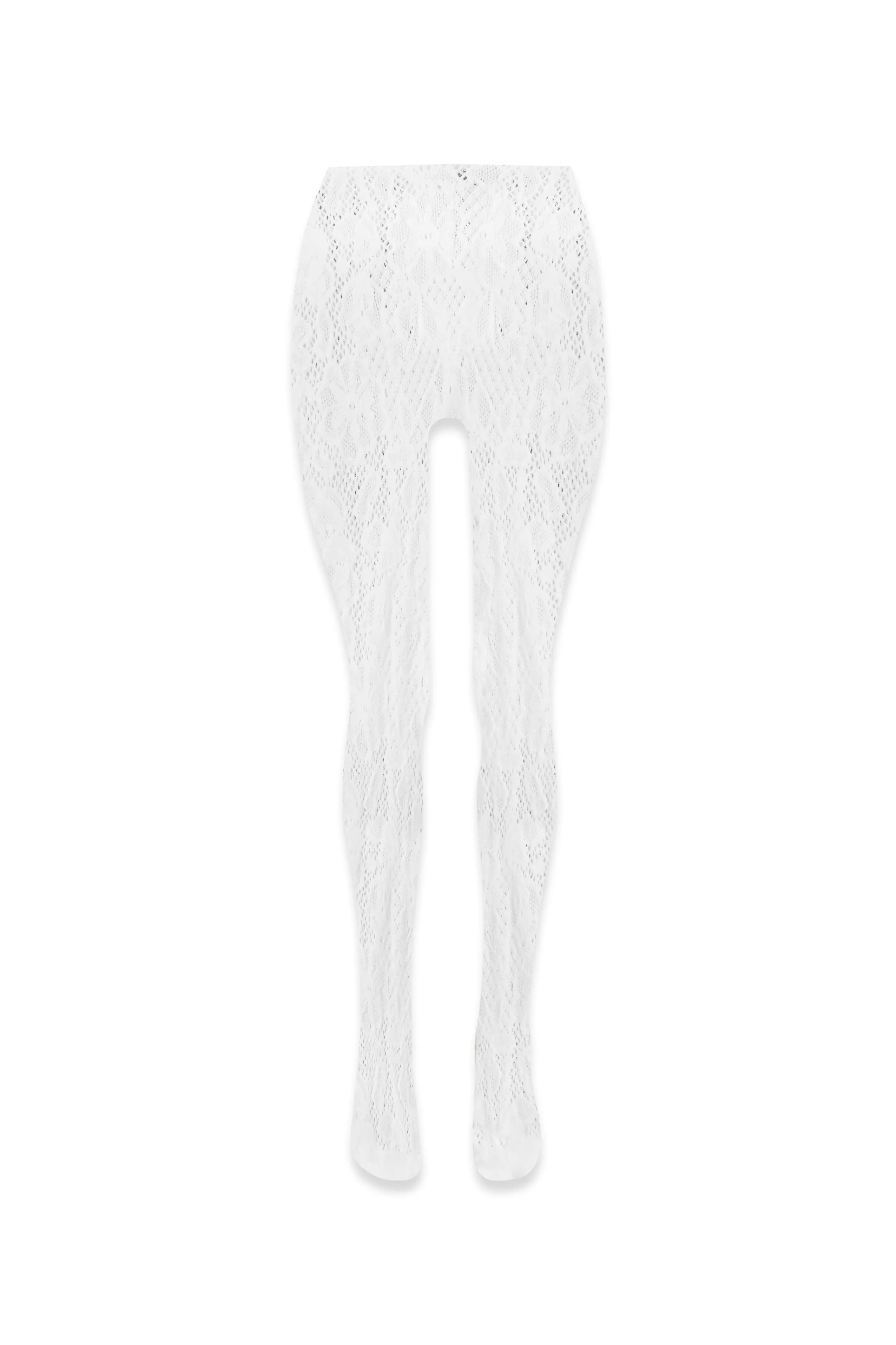 Altar Lace Tights in White sold by Sisters and Seekers