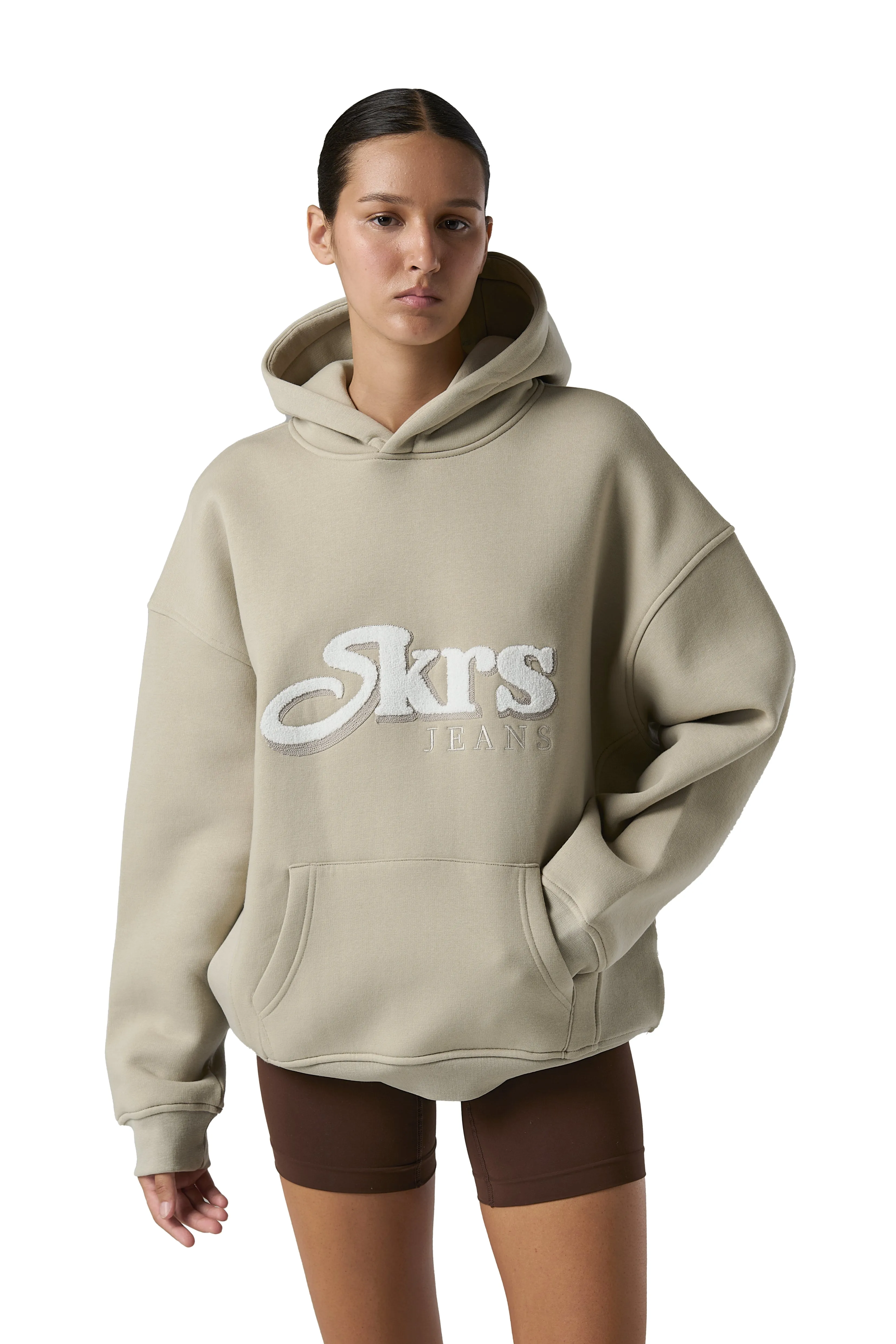 SKRS Jeans Hoodie in Foggy sold by Sisters and Seekers product image thumbnail 3