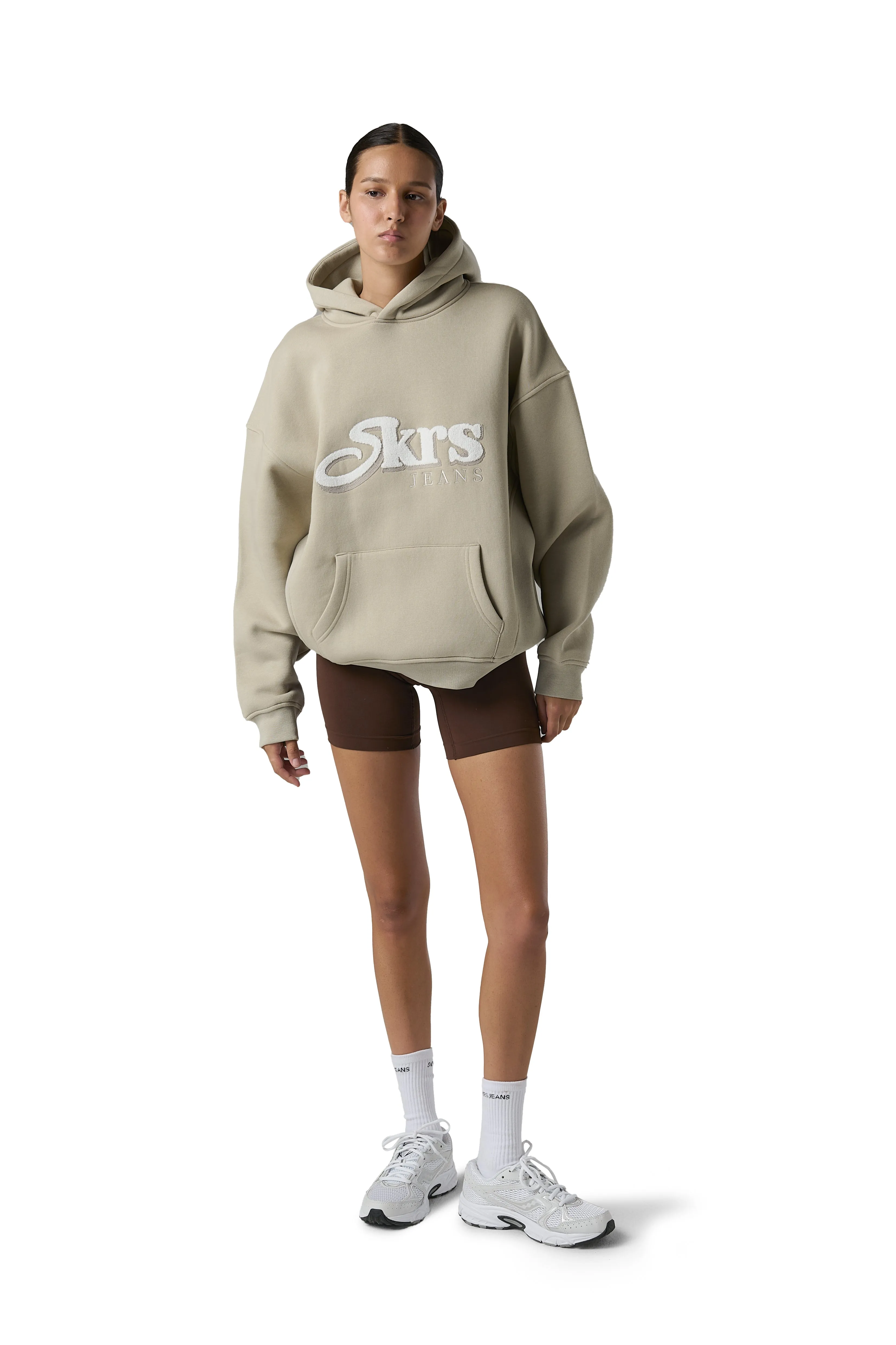 SKRS Jeans Hoodie in Foggy sold by Sisters and Seekers