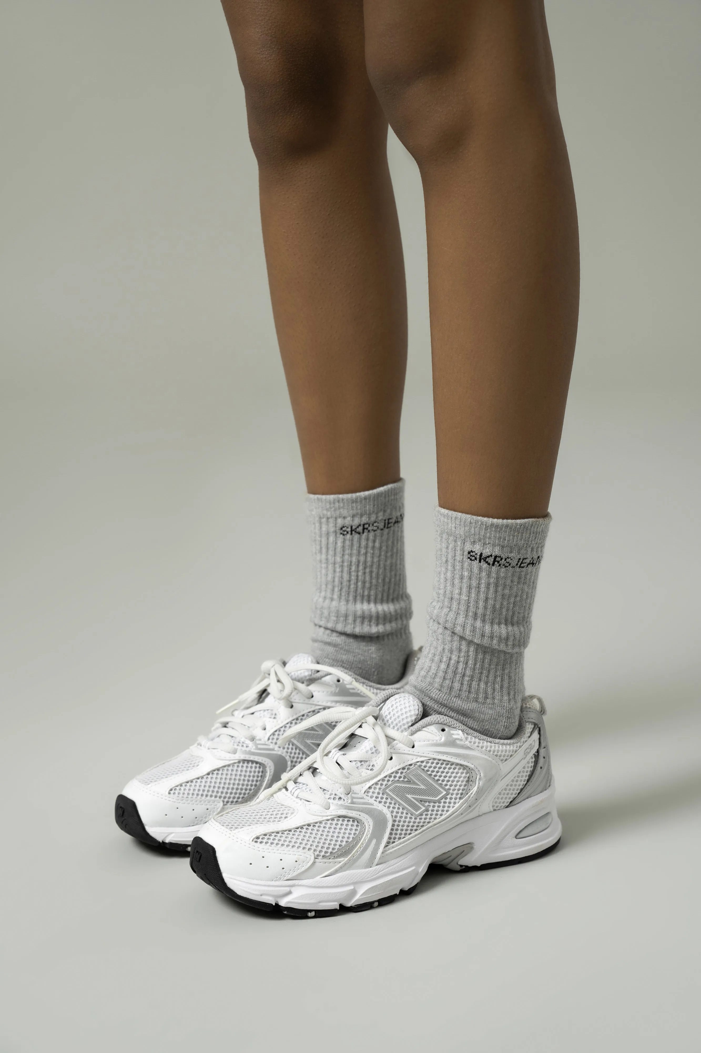 SKRS Classic Crew Socks in Grey sold by Sisters and Seekers product image thumbnail 2