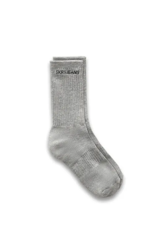 SKRS Classic Crew Socks in Grey sold by Sisters and Seekers