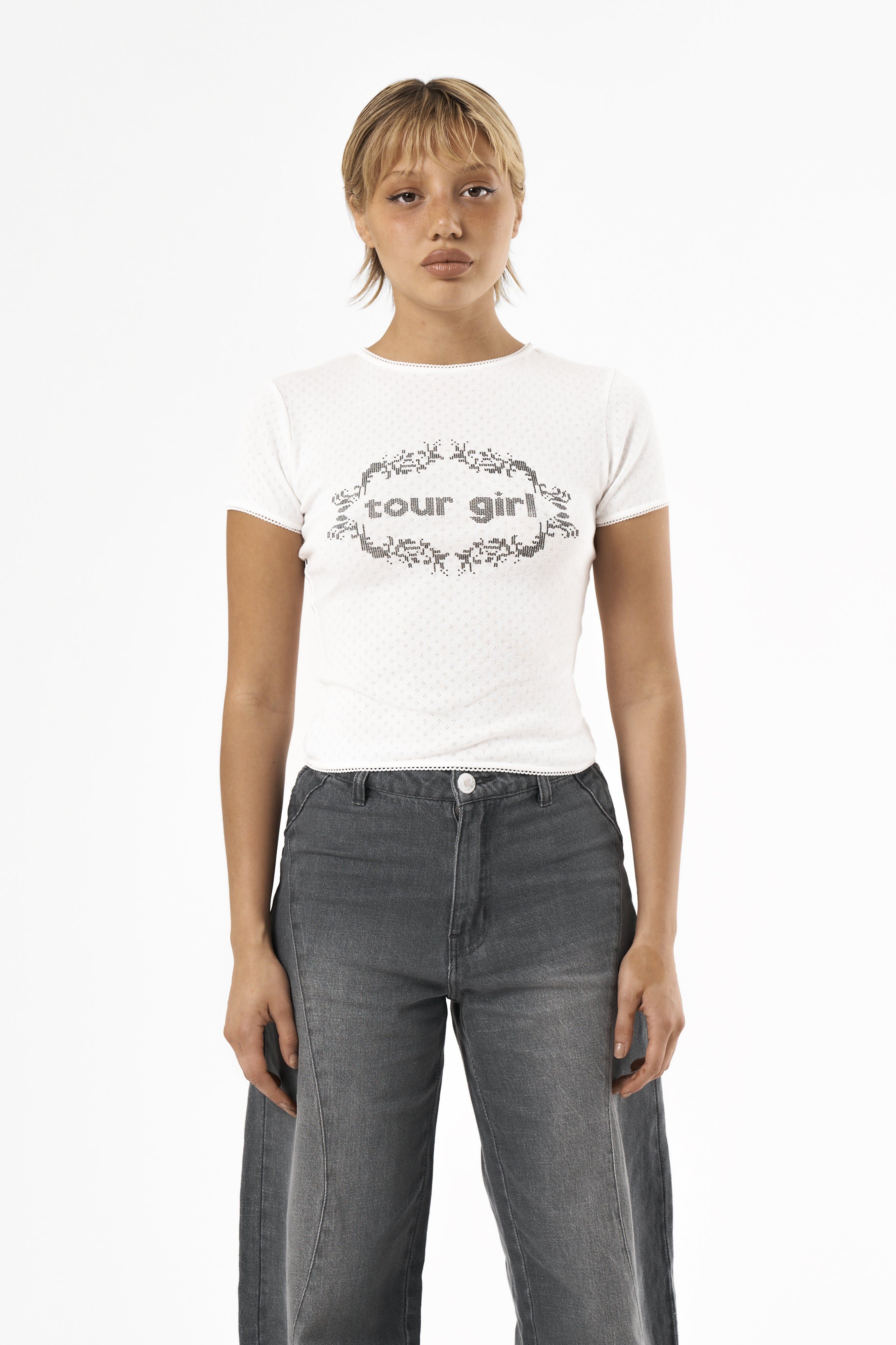 TOUR GIRL Baby Tee sold by Sisters and Seekers product image thumbnail 3