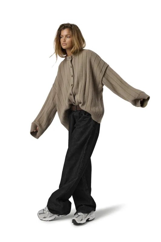 Bryant Button Cardigan in Beige sold by Sisters and Seekers