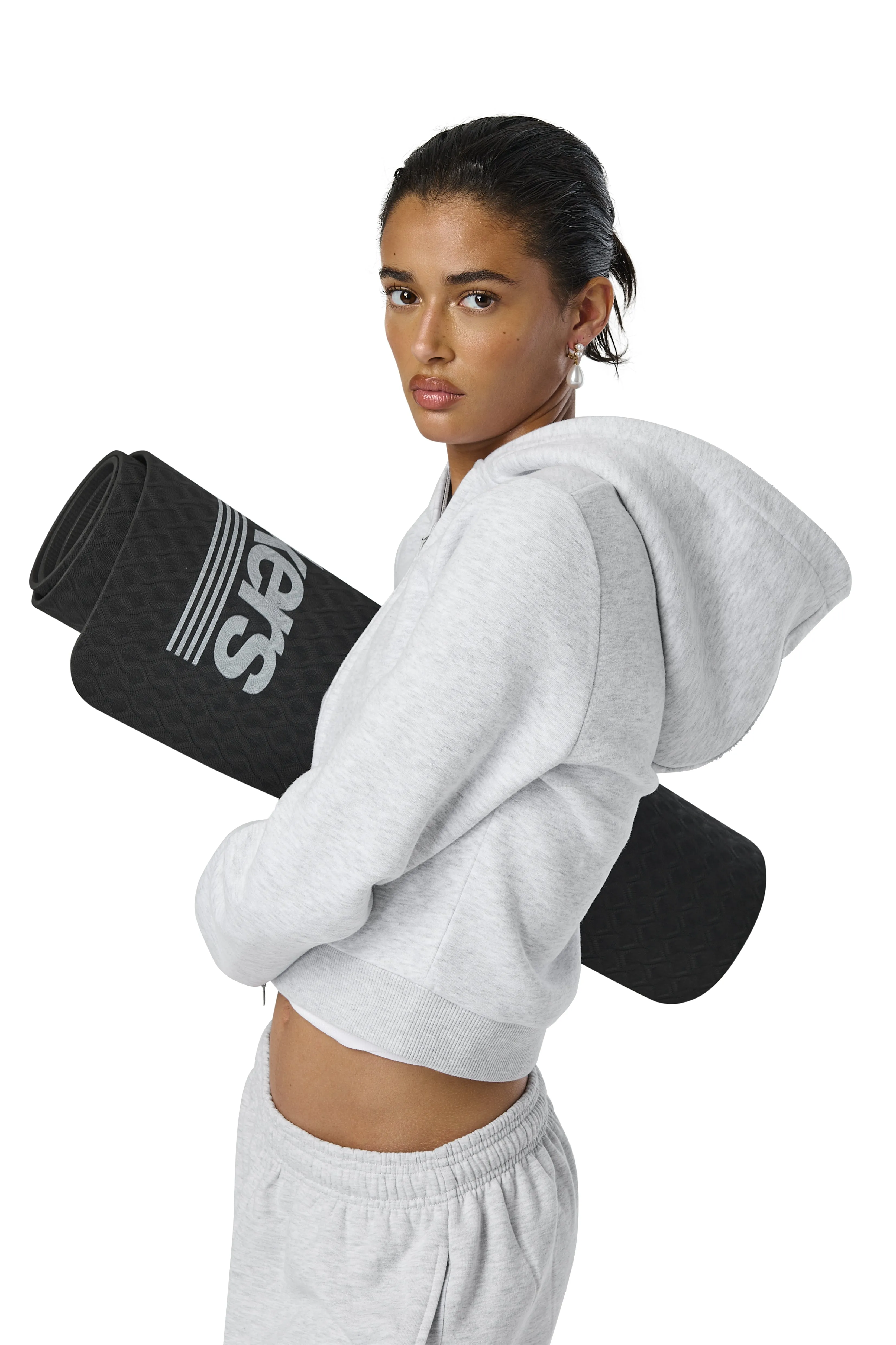 Fitted Zip up Hoodie in Passive sold by Sisters and Seekers product image thumbnail 4