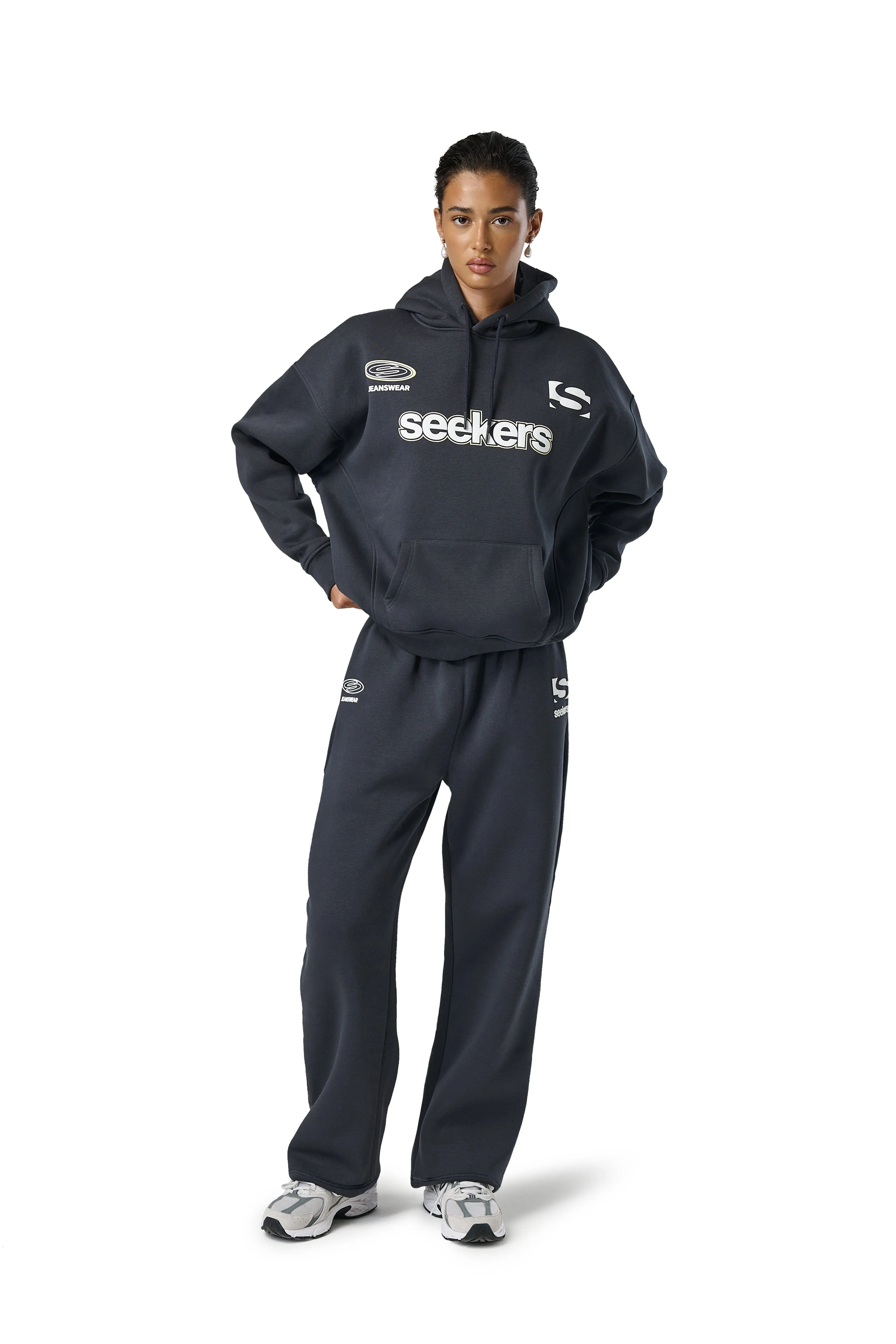 Seekers Motif Hoodie in Skipper sold by Sisters and Seekers