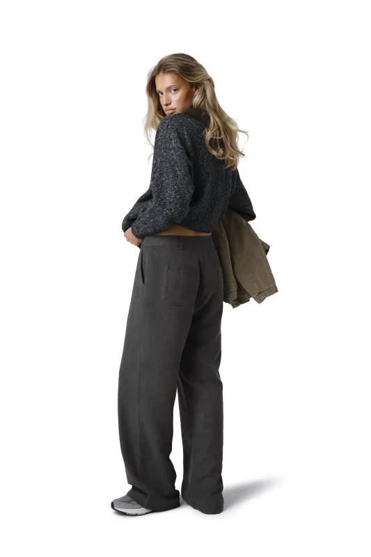 Kennedy Straight Leg Trouser in Ash sold by Sisters and Seekers