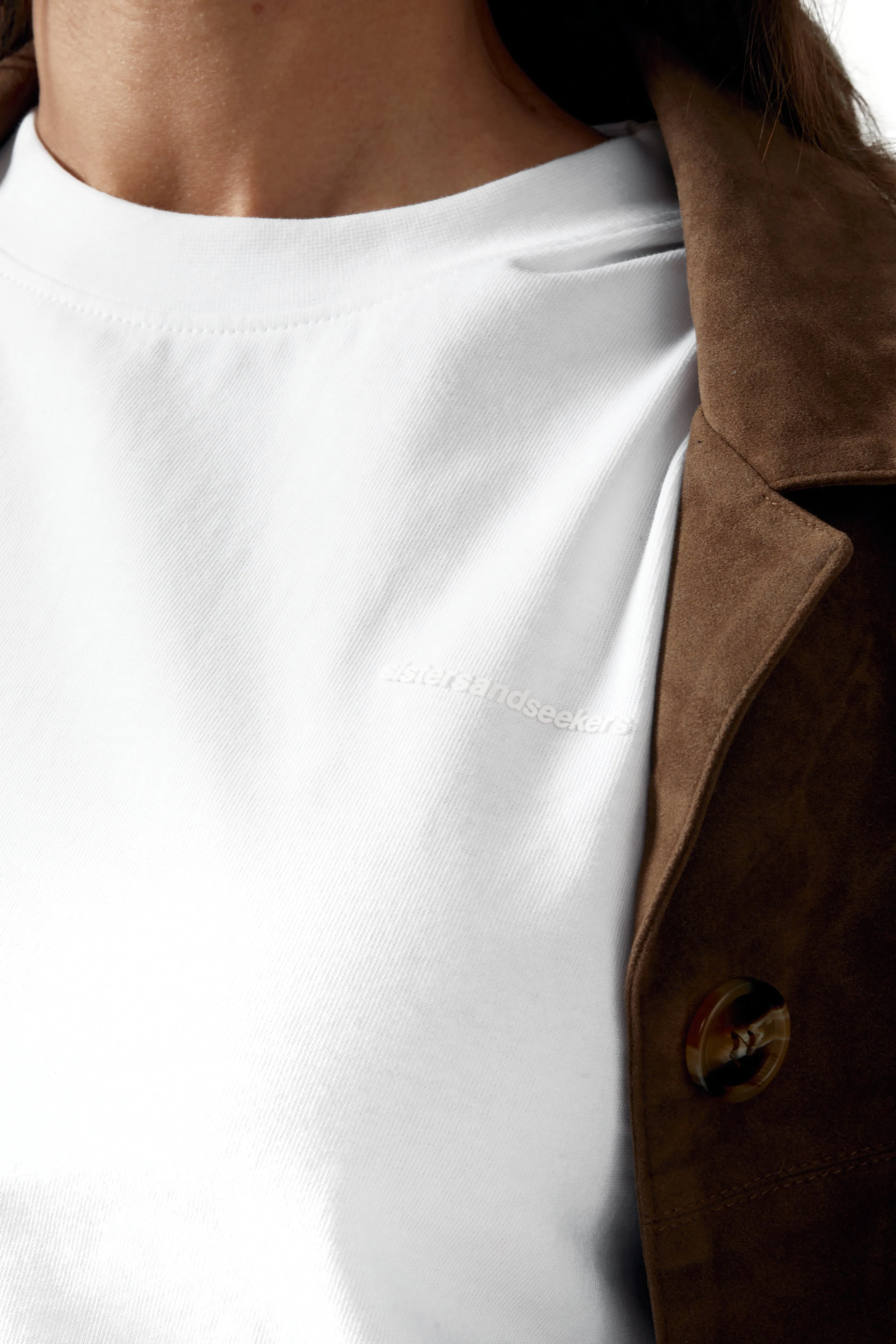 Trademark Shrunken Tee in White sold by Sisters and Seekers product image thumbnail 4