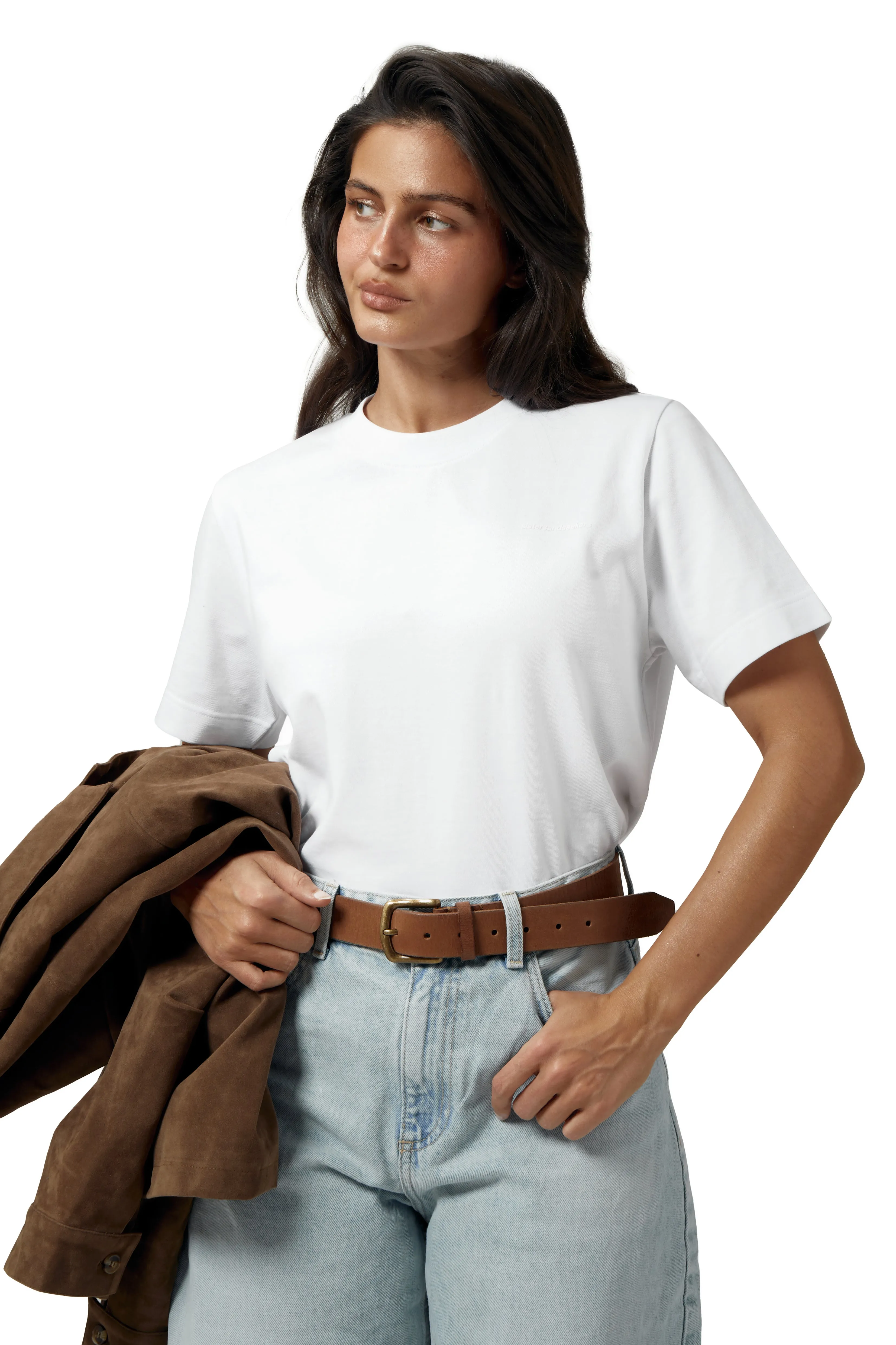 Trademark Shrunken Tee in White sold by Sisters and Seekers product image thumbnail 3