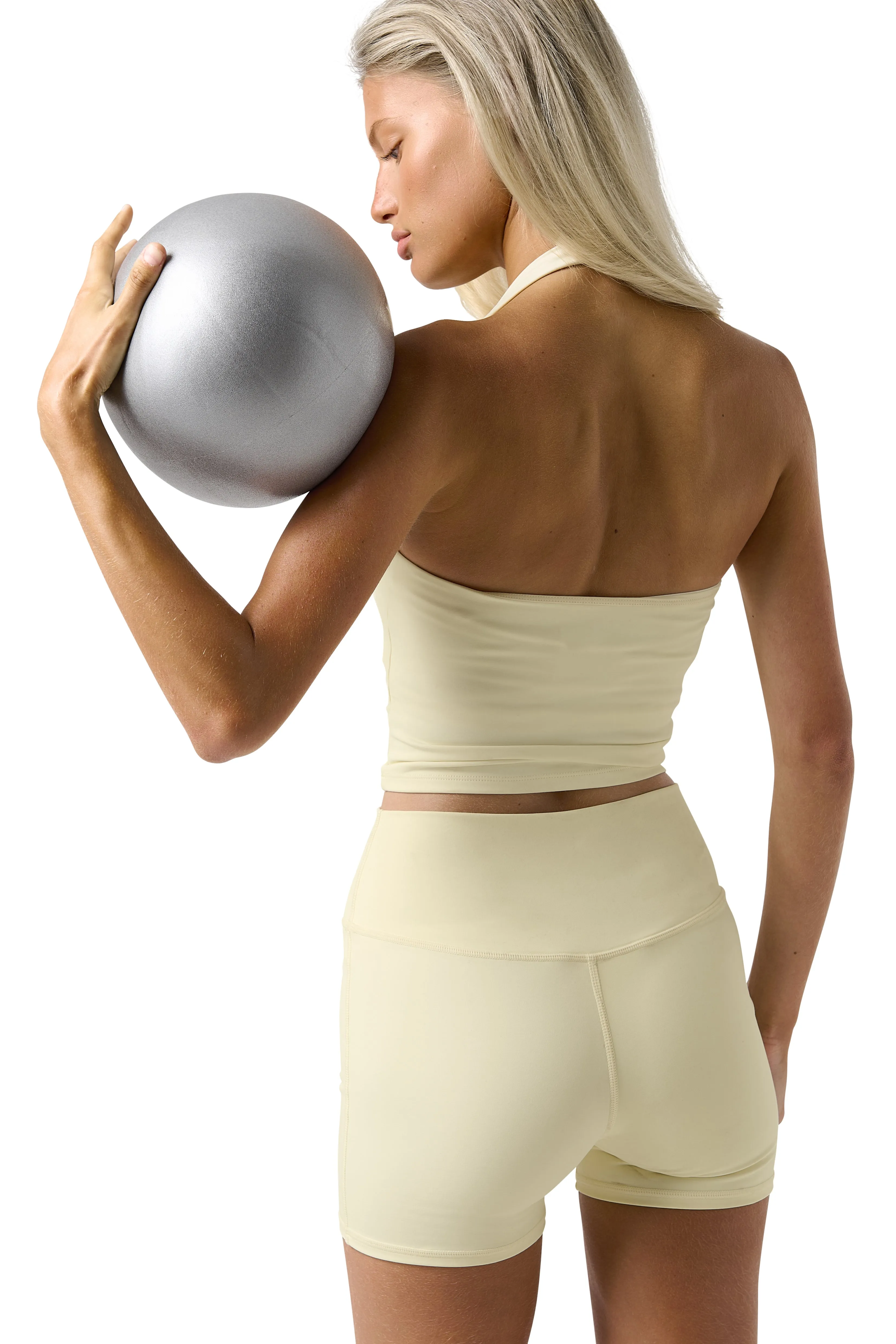 Soft Active Halter Top in Butter Yellow sold by Sisters and Seekers product image thumbnail 5