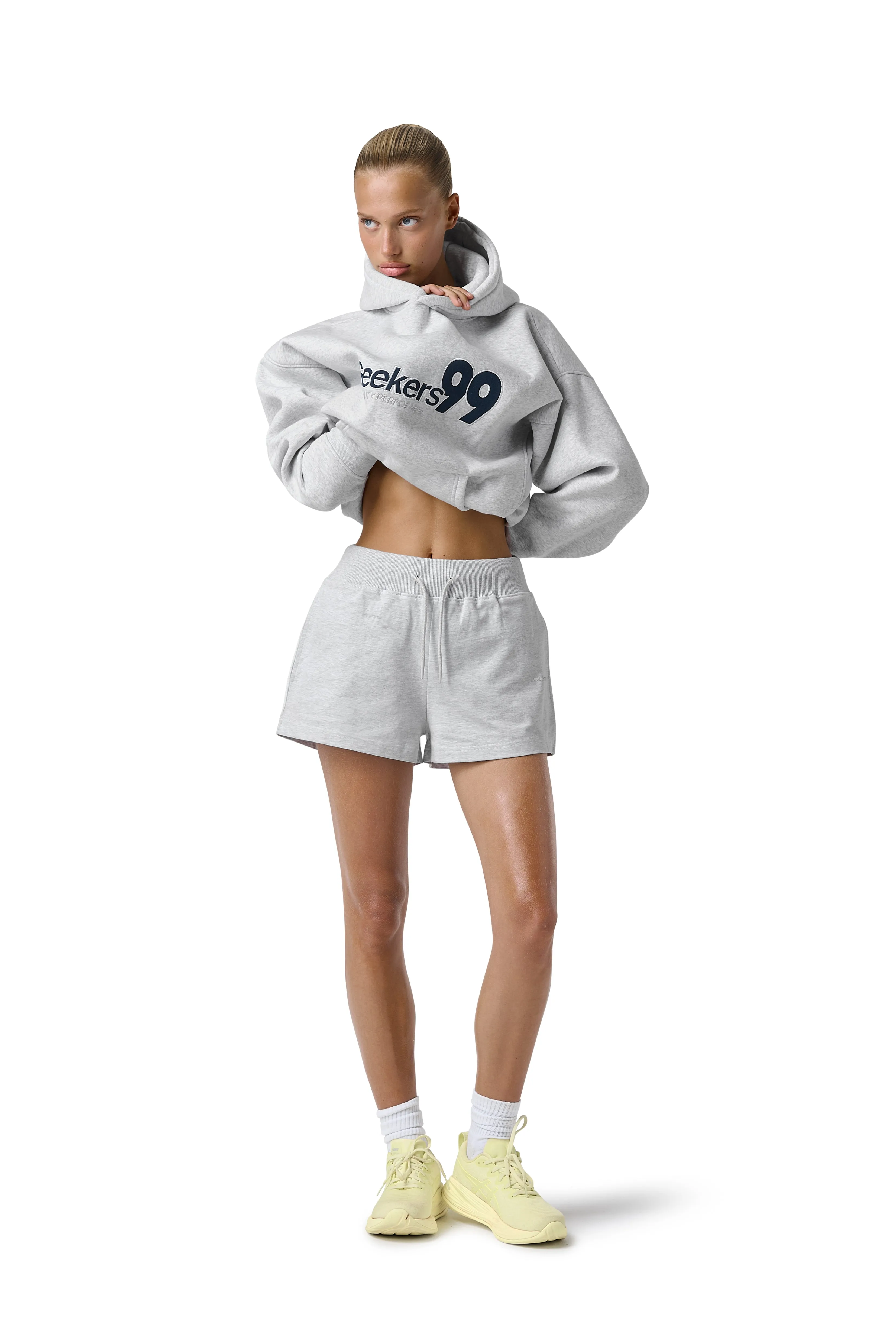 Trademark Mid Shorts in Passive sold by Sisters and Seekers