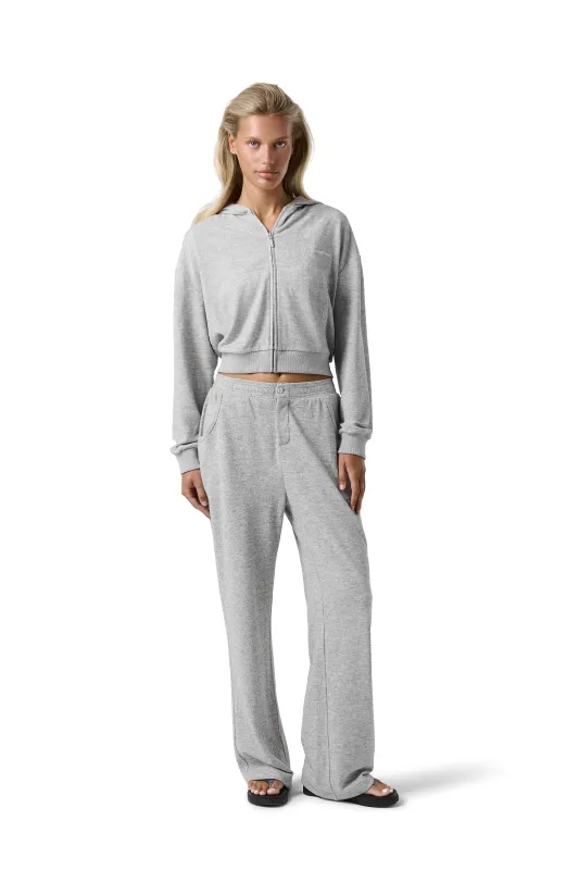 Slacks Soft Zip Up in Light Grey sold by Sisters and Seekers