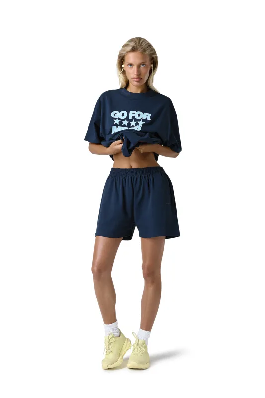 Trademark Lite Shorts in Navy sold by Sisters and Seekers