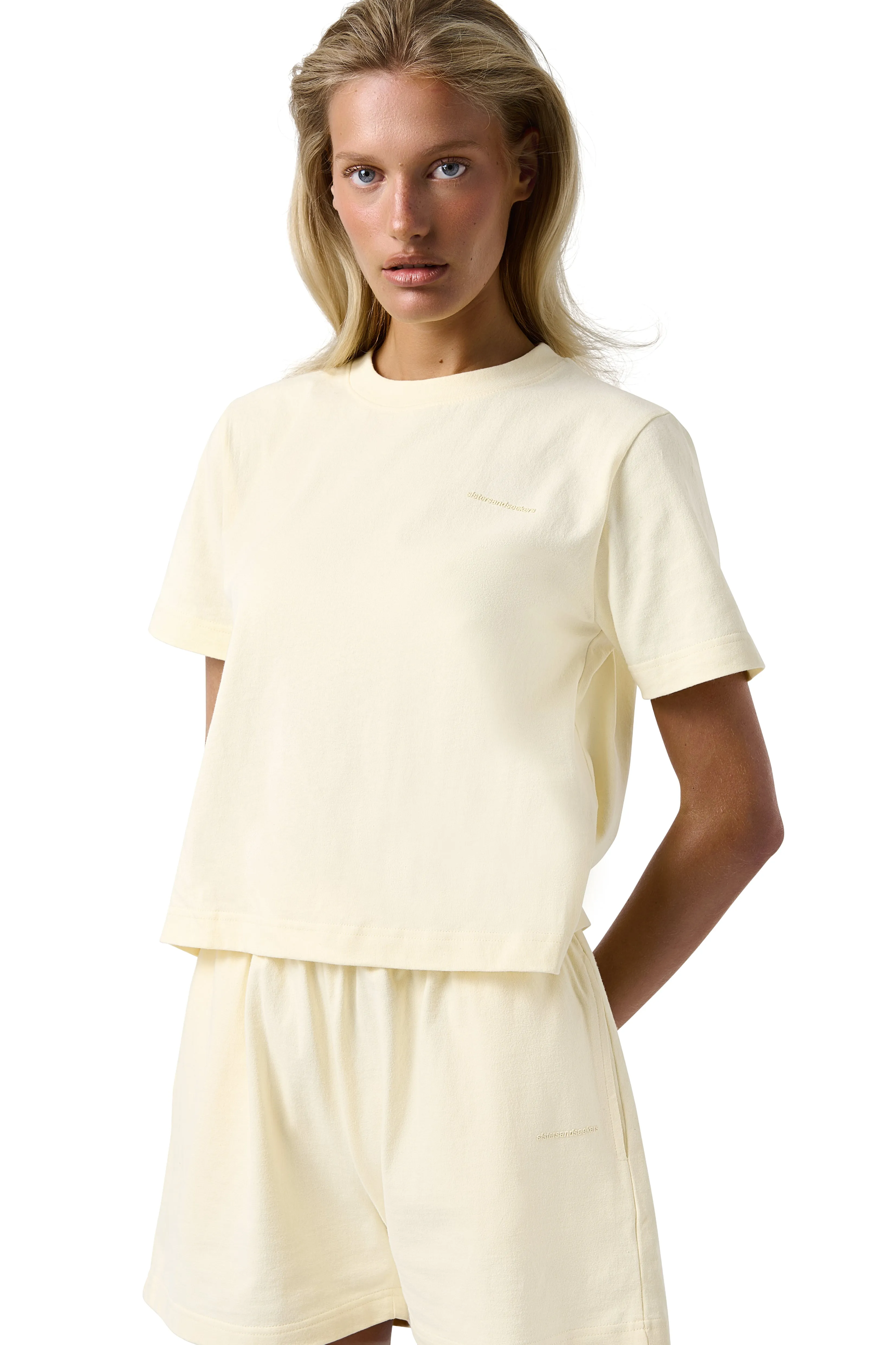Trademark Shrunken Tee in Butter Yellow sold by Sisters and Seekers product image thumbnail 4