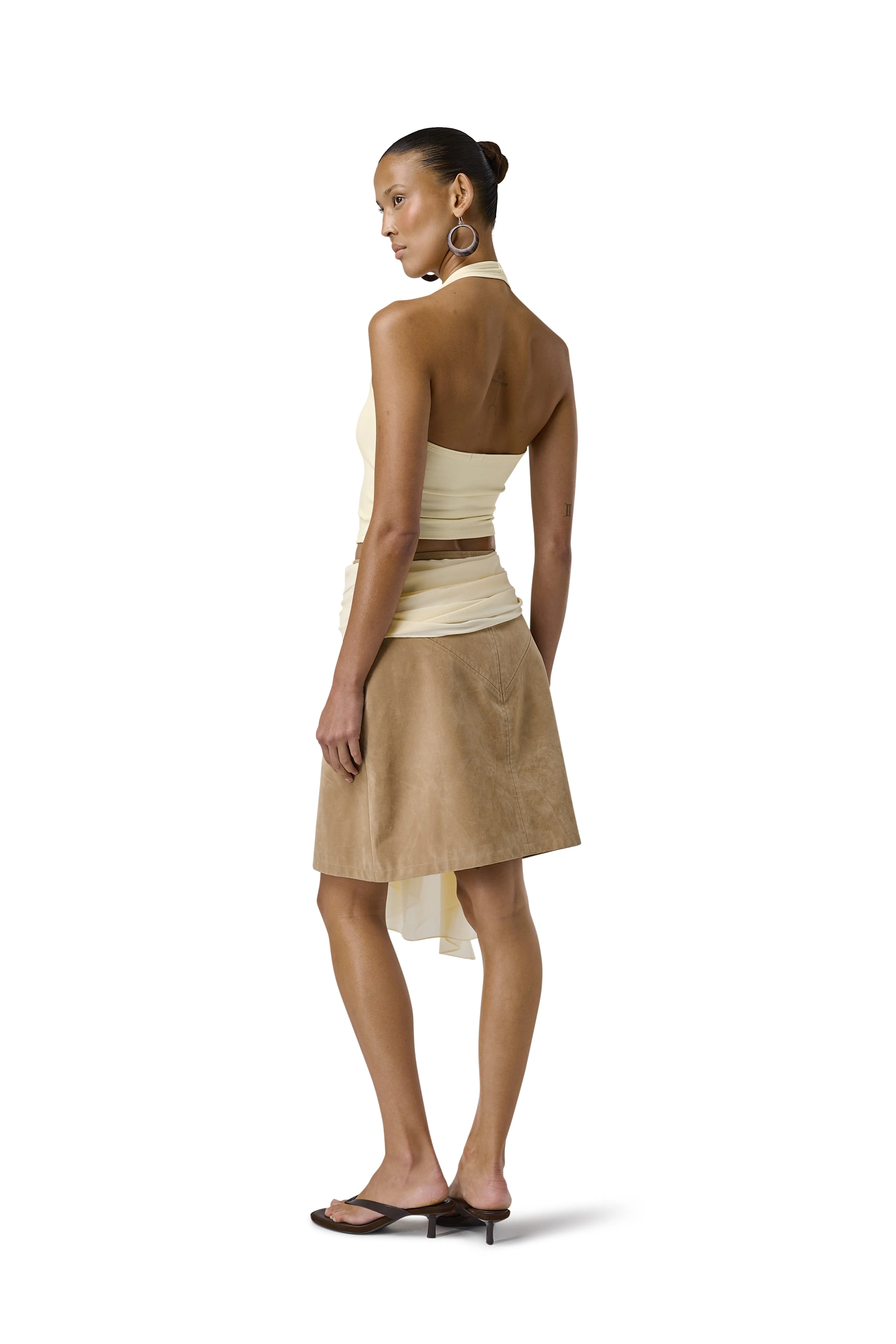 Huggie Layered Halter Top in Butter Yellow sold by Sisters and Seekers product image thumbnail 3