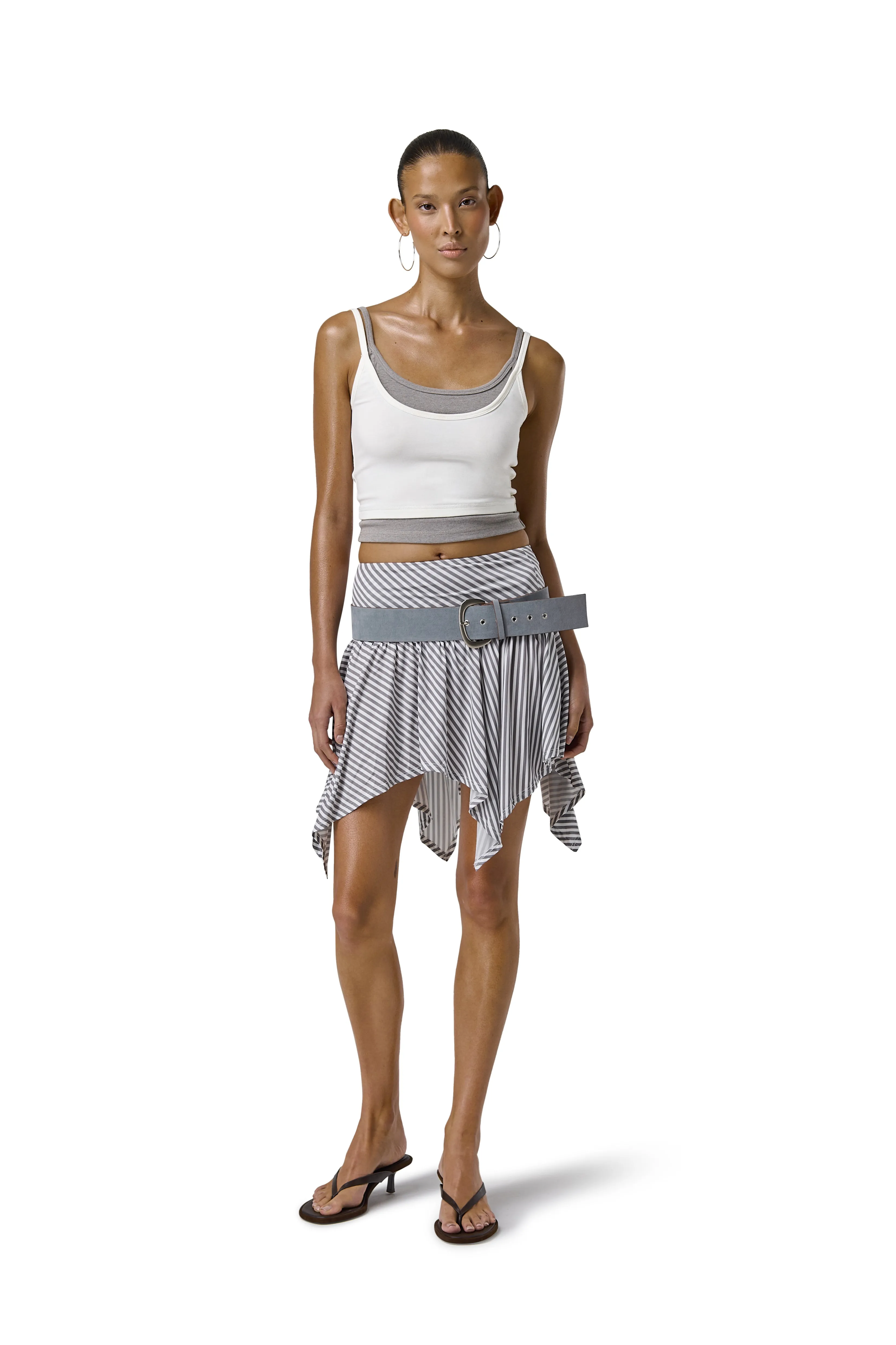 Huggie Layered Strappy Top in White sold by Sisters and Seekers product image thumbnail 2