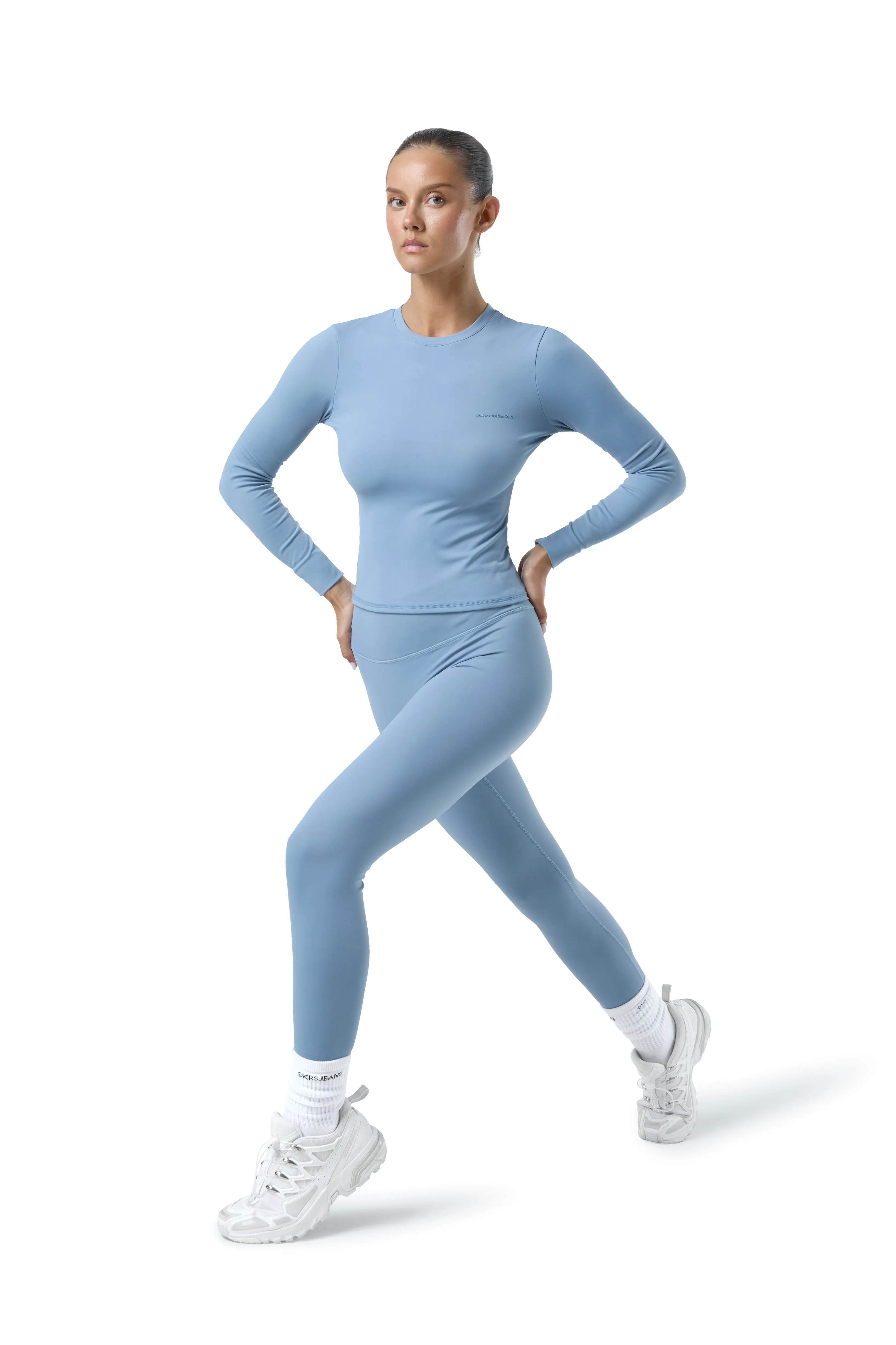 Soft Active Legging in Mid Blue sold by Sisters and Seekers product image thumbnail 4