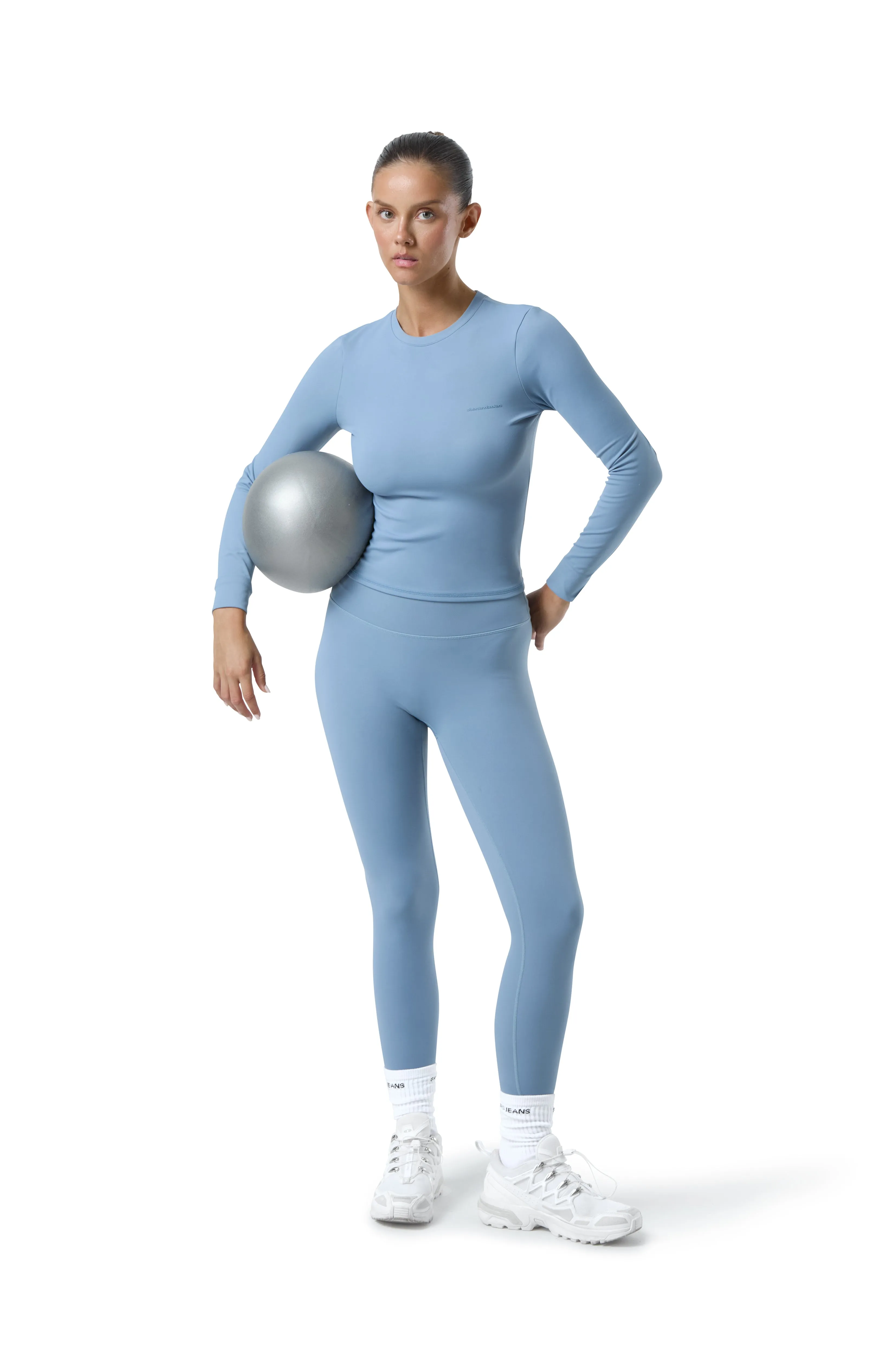 Soft Active Legging in Mid Blue sold by Sisters and Seekers product image thumbnail 5