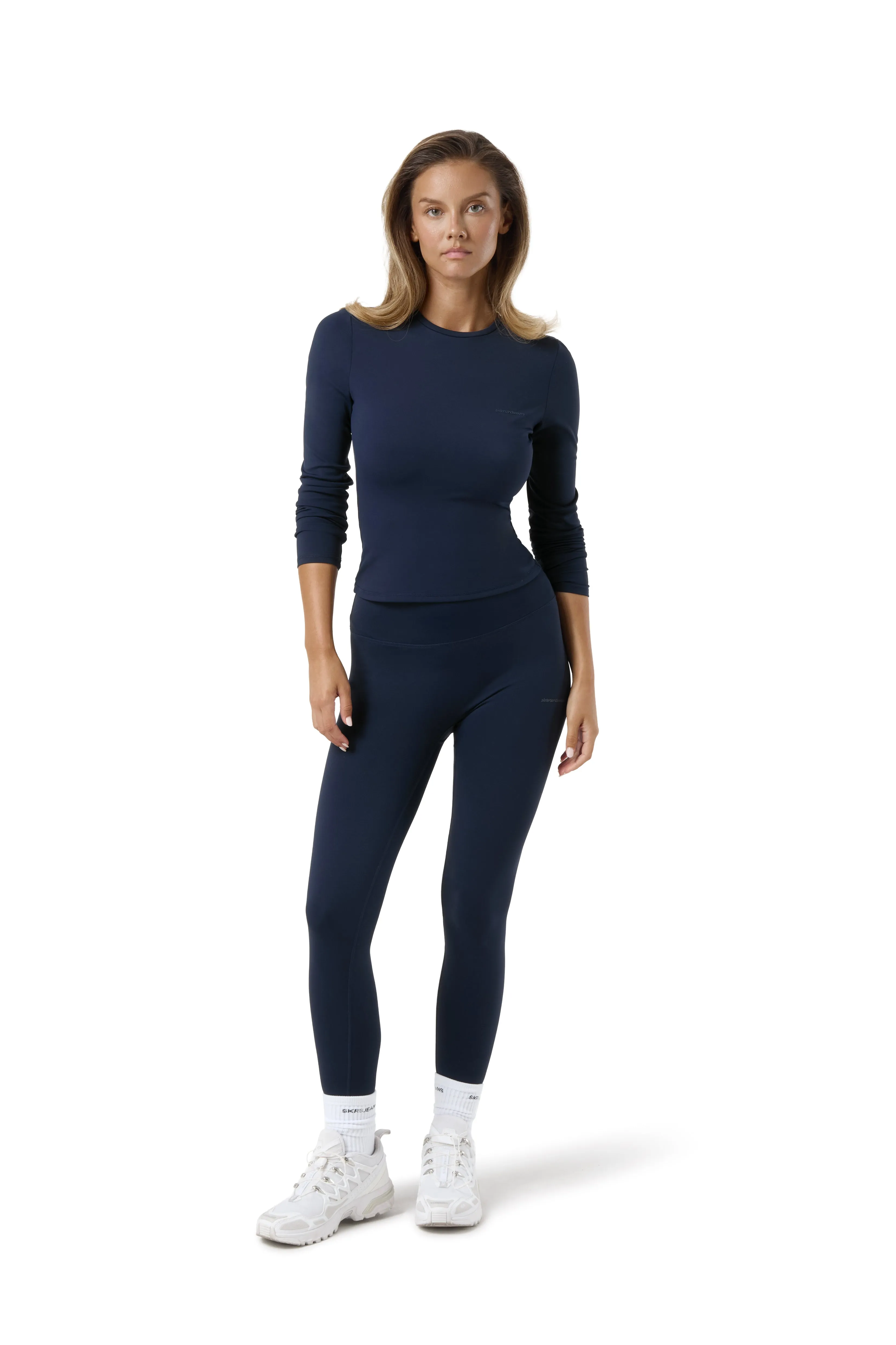 Soft Active Long Sleeve in Navy sold by Sisters and Seekers