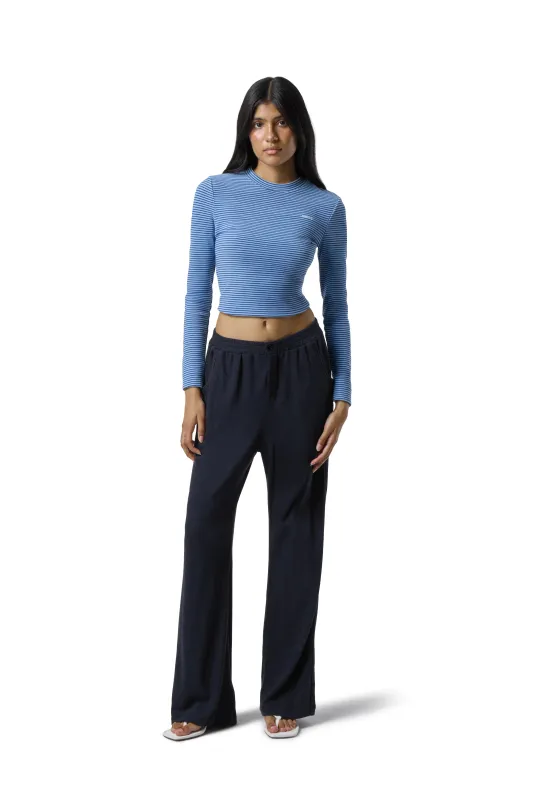 Slacks Soft Trouser in Navy sold by Sisters and Seekers