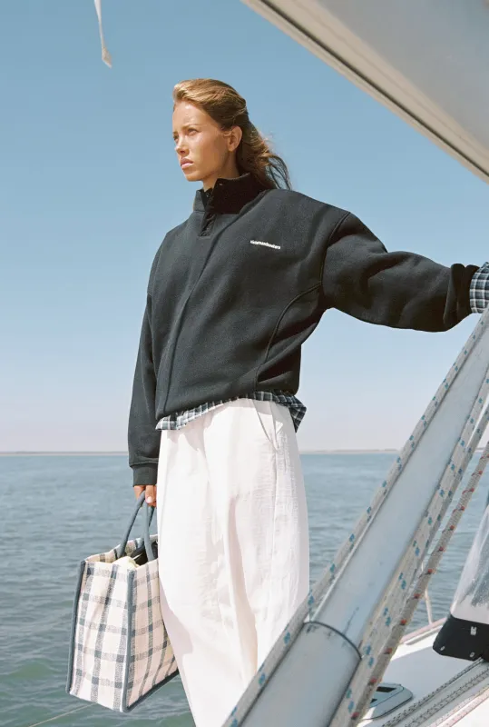 Carolyn Pullover in Black sold by Sisters and Seekers