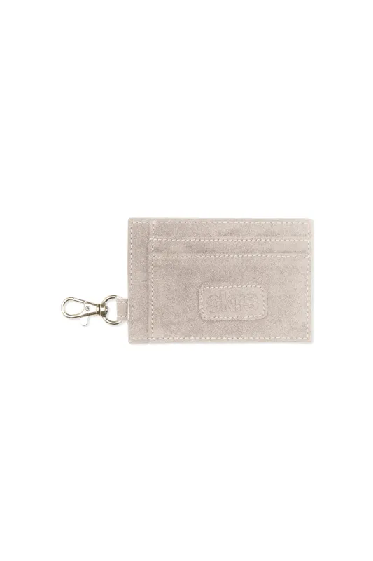 Martha Faux Suede Cardholder in Beige made by Sisters and Seekers
