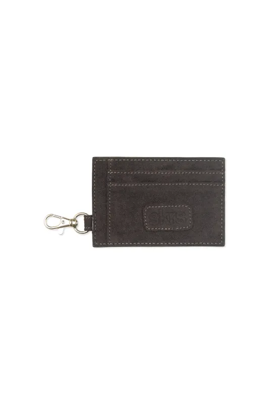Martha Faux Suede Cardholder in Dark Grey made by Sisters and Seekers