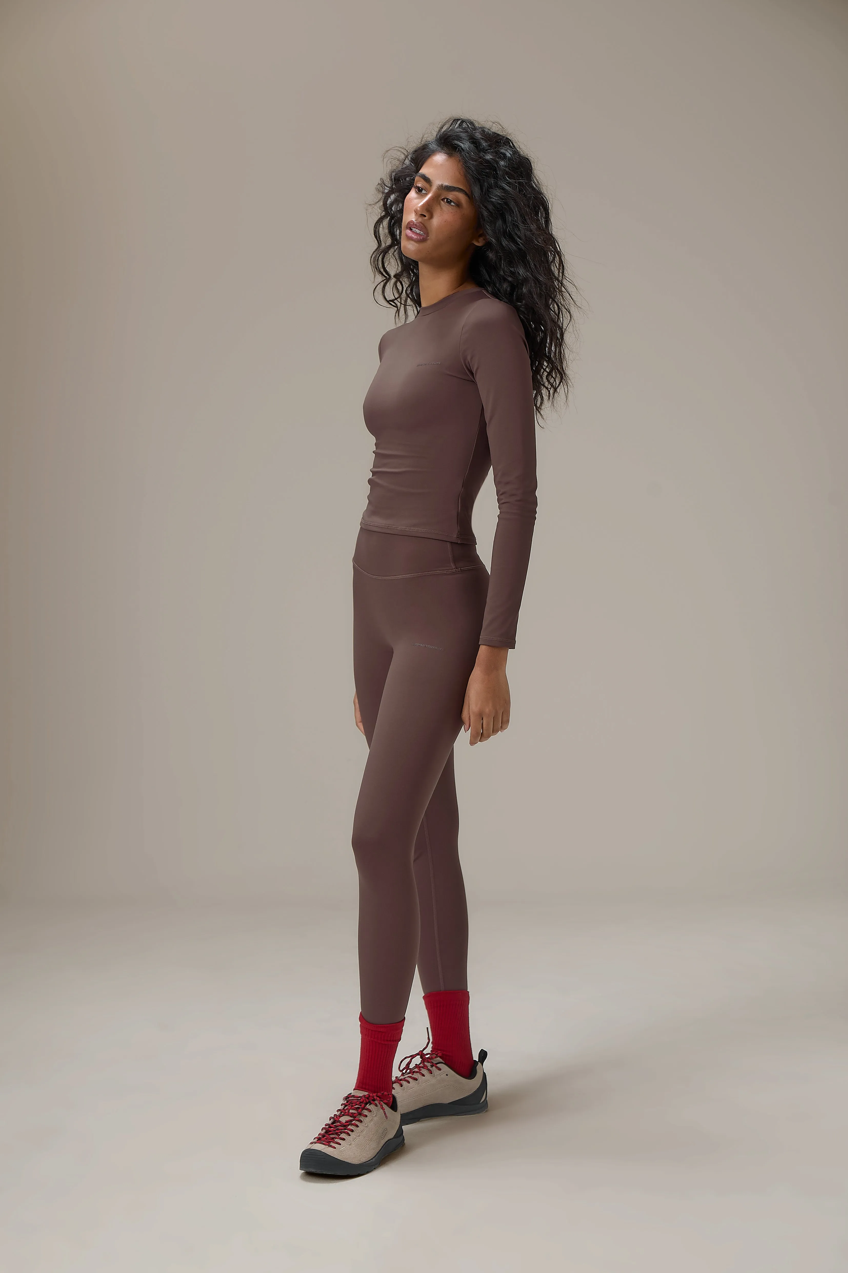 Soft Active Long Sleeve in Brown sold by Sisters and Seekers product image thumbnail 3