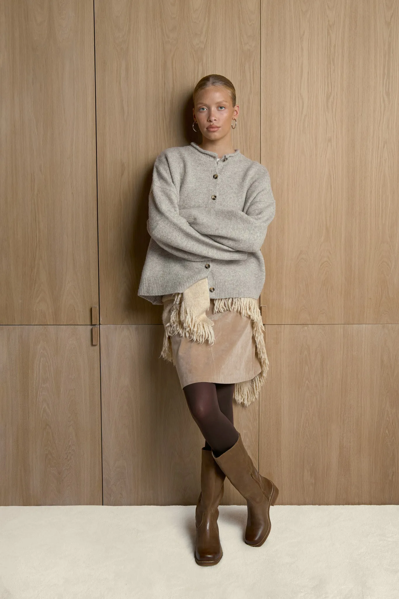 Jones Cardigan in Hazel Beige sold by Sisters and Seekers product image thumbnail 5