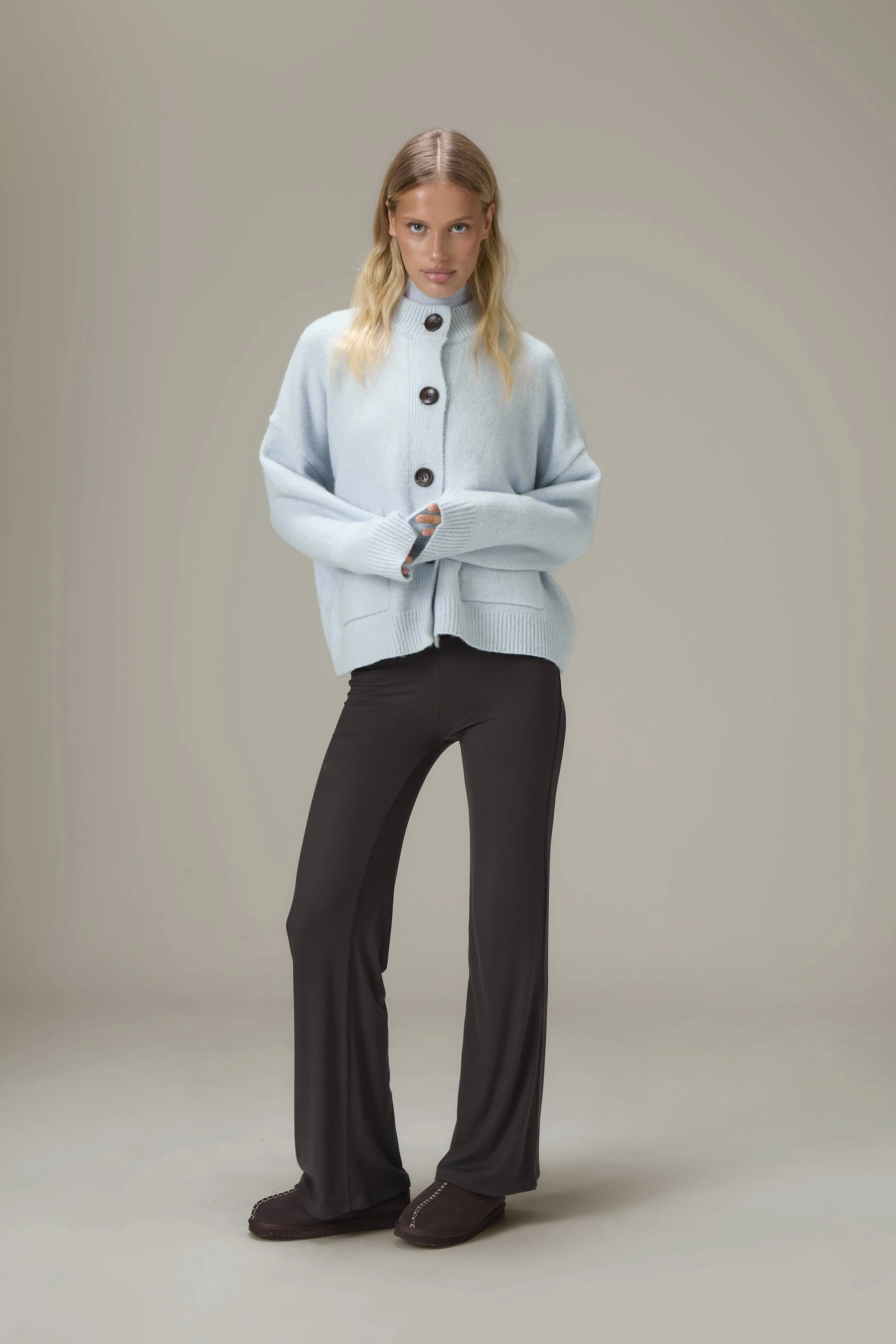 Eccles Button Cardigan in Powder Blue sold by Sisters and Seekers product image thumbnail 5