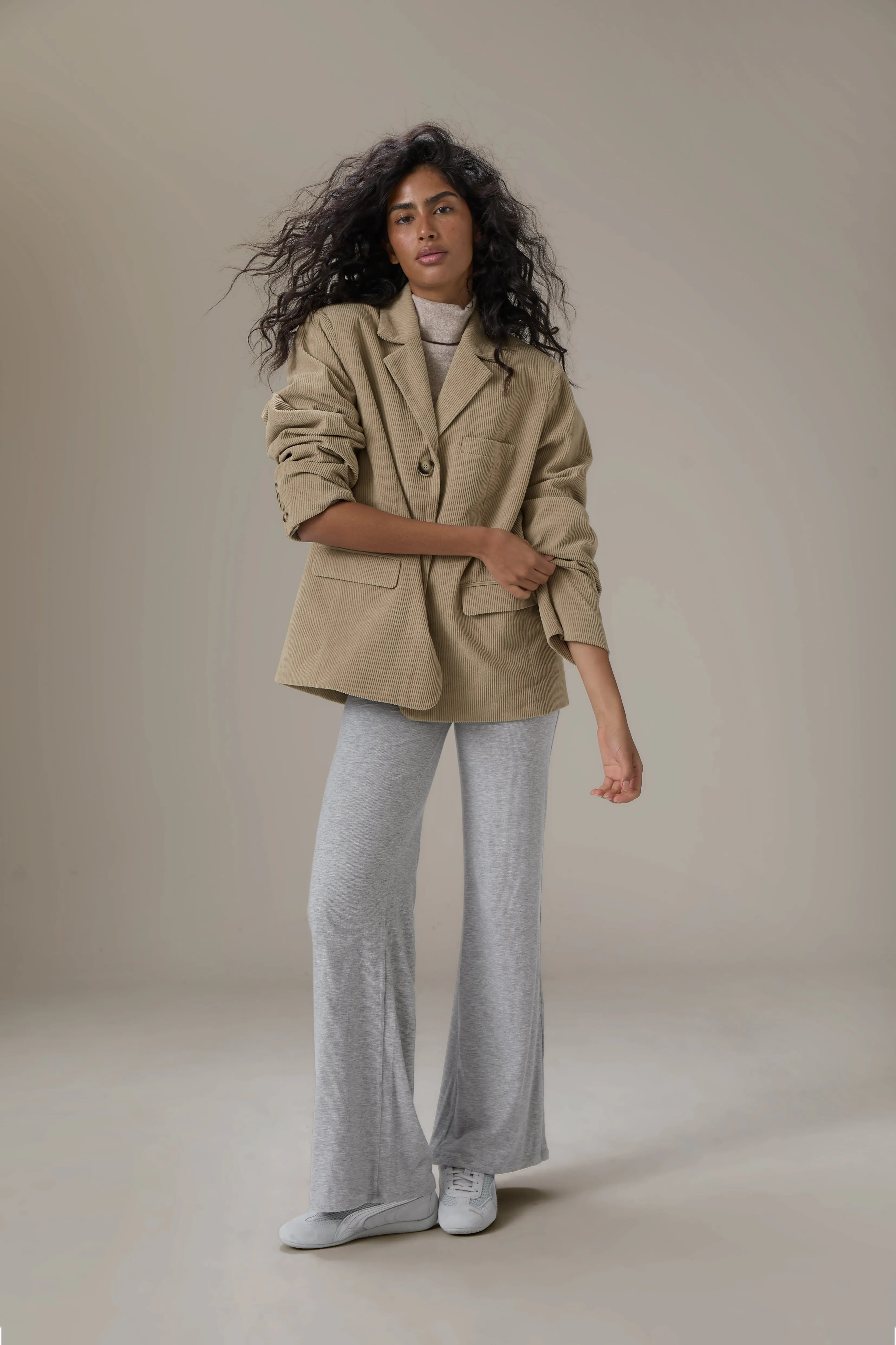 Malt Oversized Cord Blazer in Classic Beige sold by Sisters and Seekers product image thumbnail 4