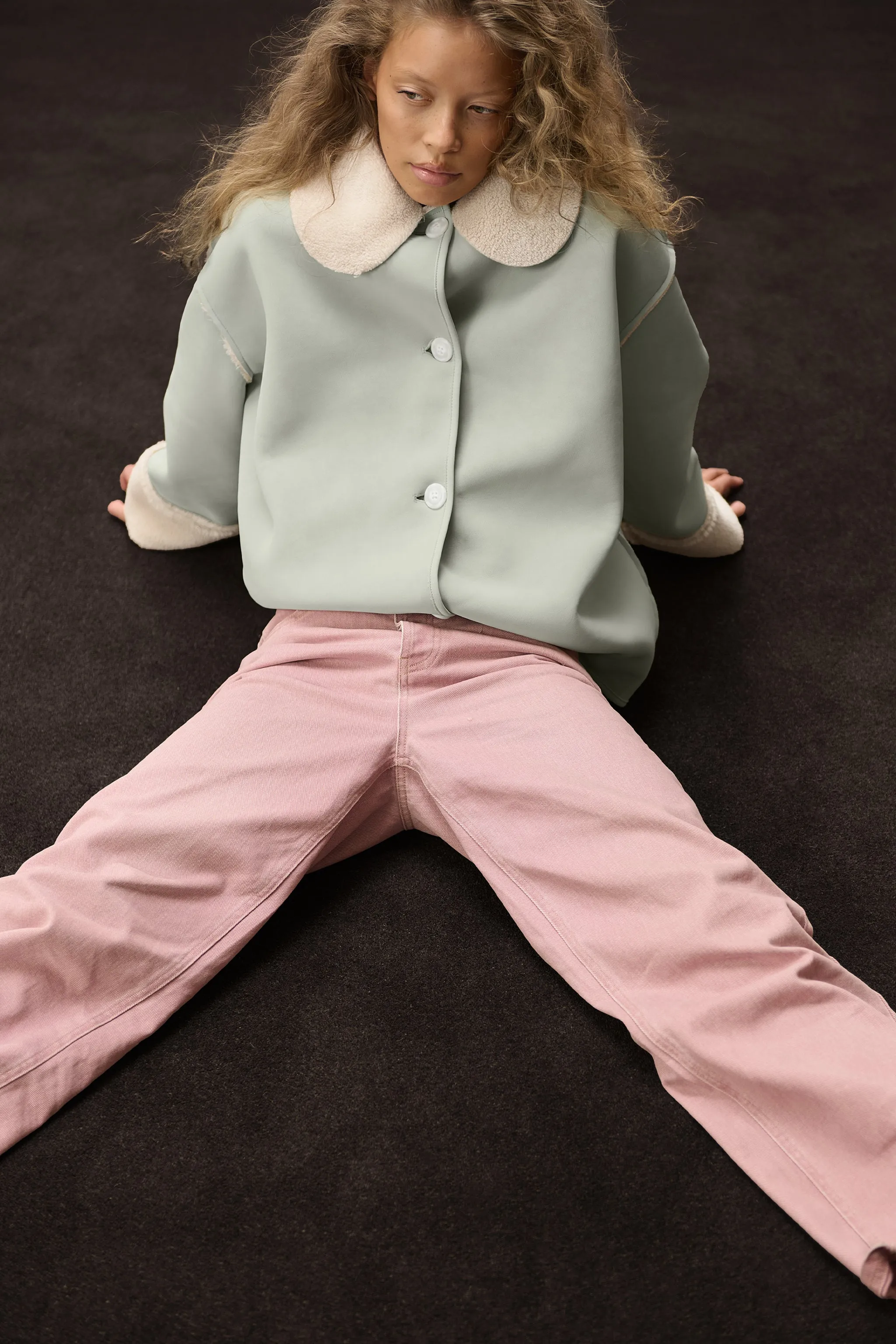 Mopsy Wide Leg Jeans in Washed Pink sold by Sisters and Seekers product image thumbnail 3