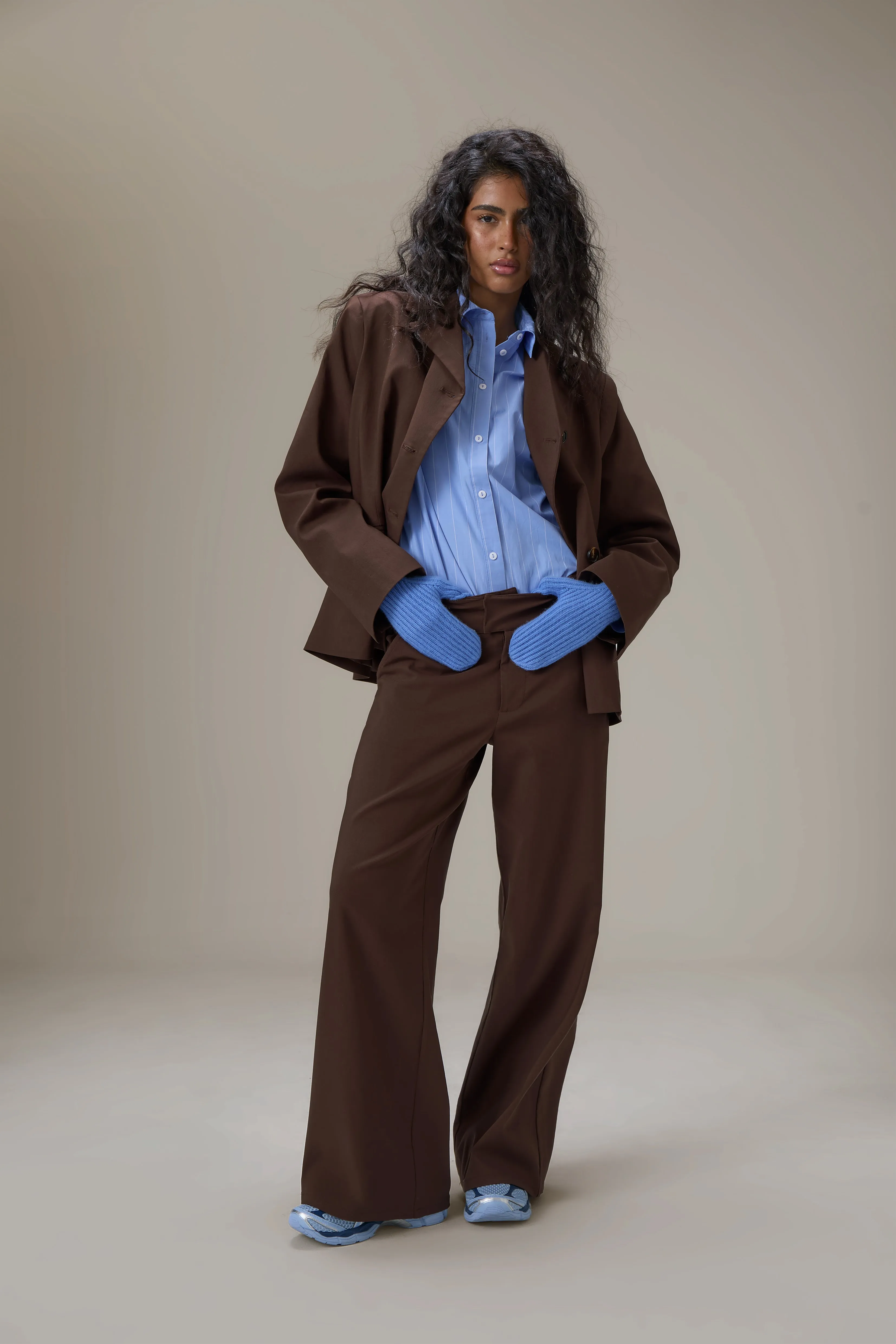 Fargo Straight Leg Trousers in Walnut Brown sold by Sisters and Seekers product image thumbnail 3