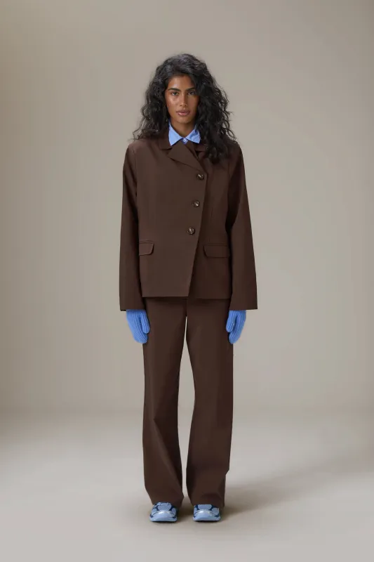Fargo Boxy Blazer in Walnut Brown made by Sisters and Seekers