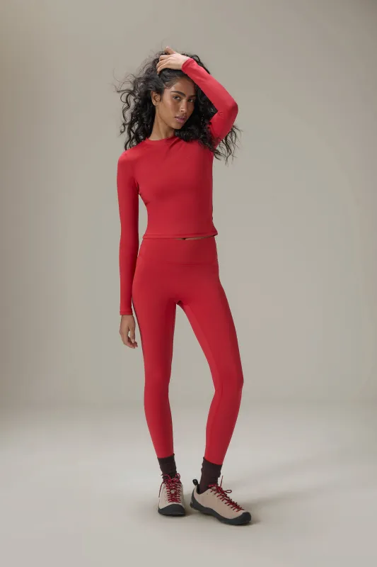 Soft Active Leggings in Red sold by Sisters and Seekers