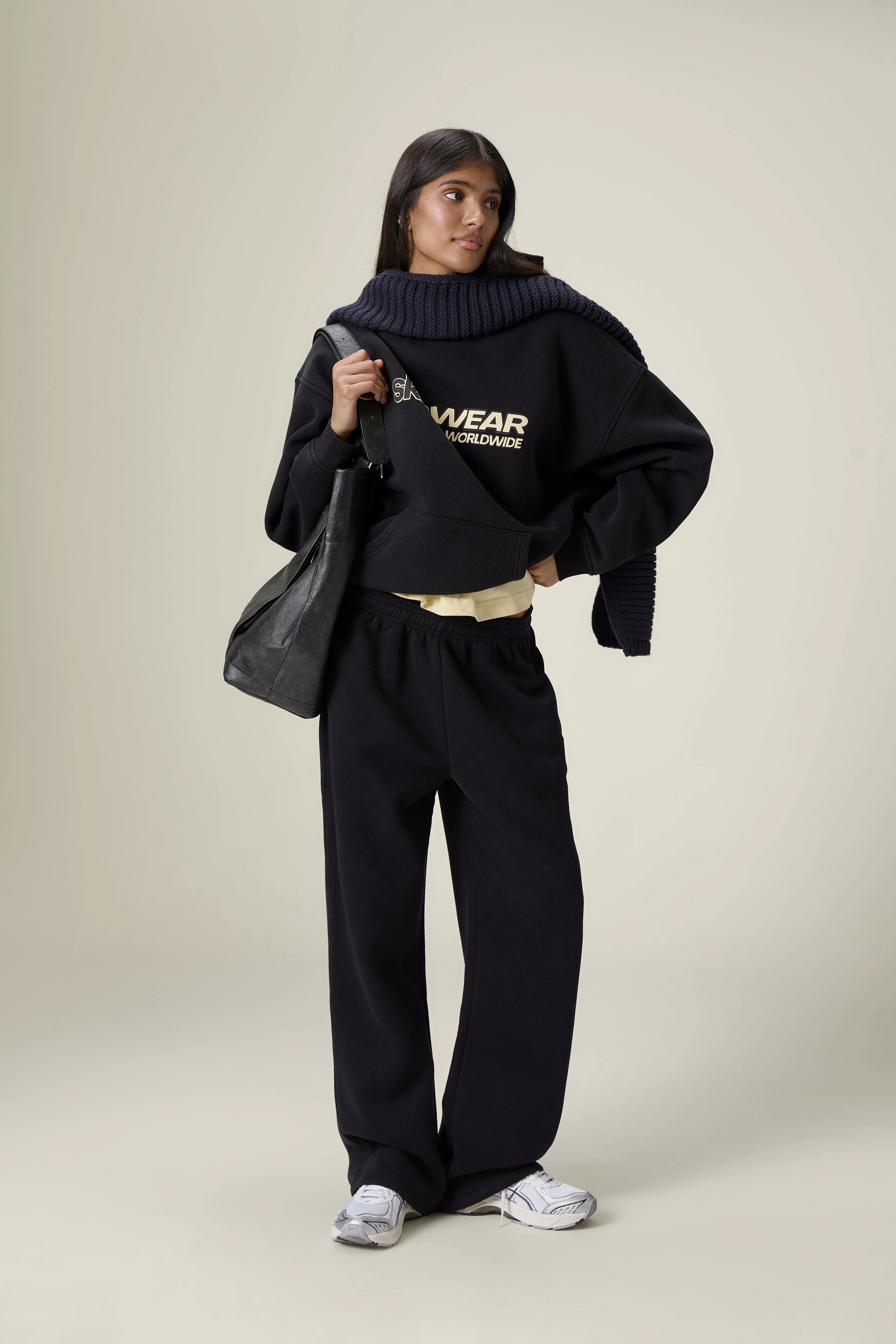 Seekers Classic Wide Leg Sweatpants in Washed Black sold by Sisters and Seekers product image thumbnail 2