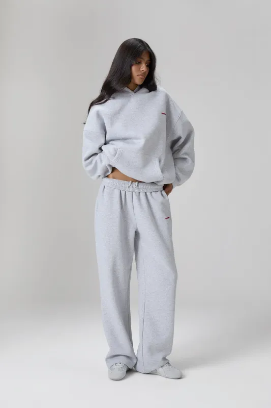 Seekers Classic Wide Leg Sweatpants in Grey Melange sold by Sisters and Seekers