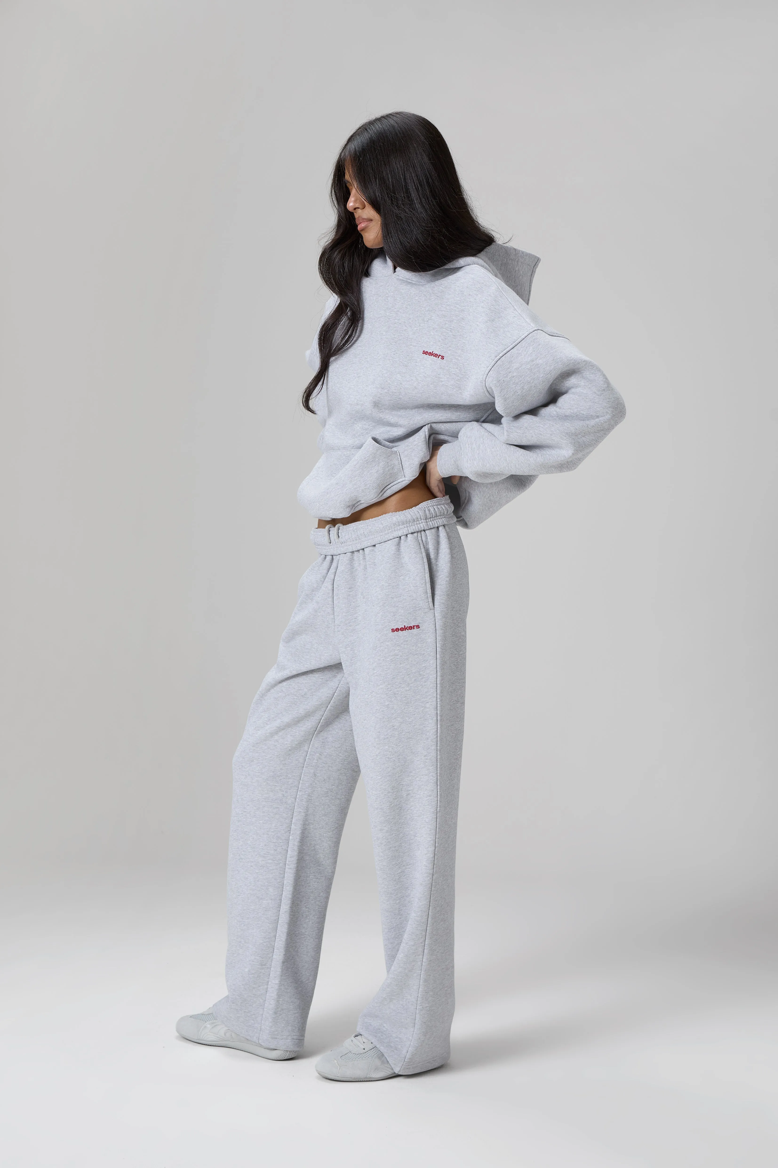 Seekers Classic Wide Leg Sweatpants in Grey Melange sold by Sisters and Seekers product image thumbnail 2