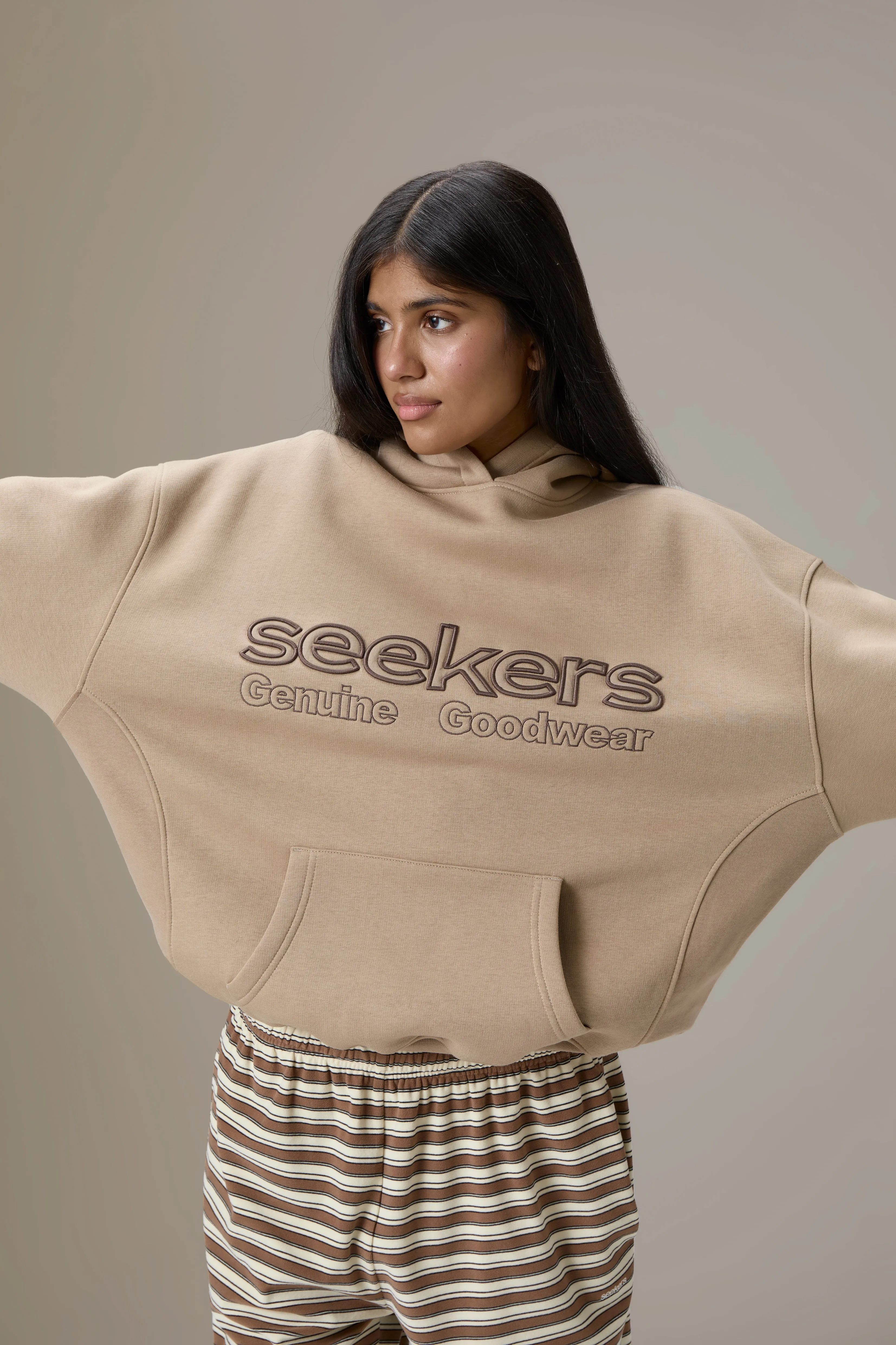 Seekers Goodwear Hoodie in Teddy Beige sold by Sisters and Seekers product image thumbnail 3