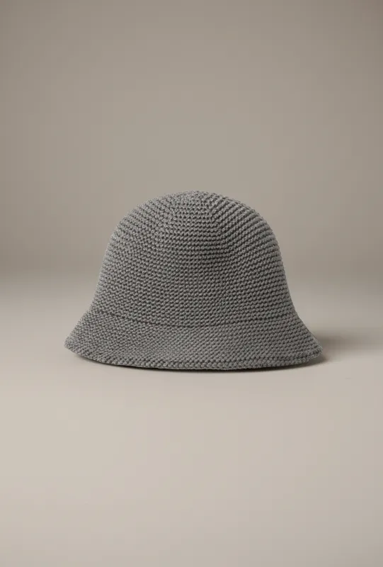 Kenny Knit Bucket Hat in Grey sold by Sisters and Seekers