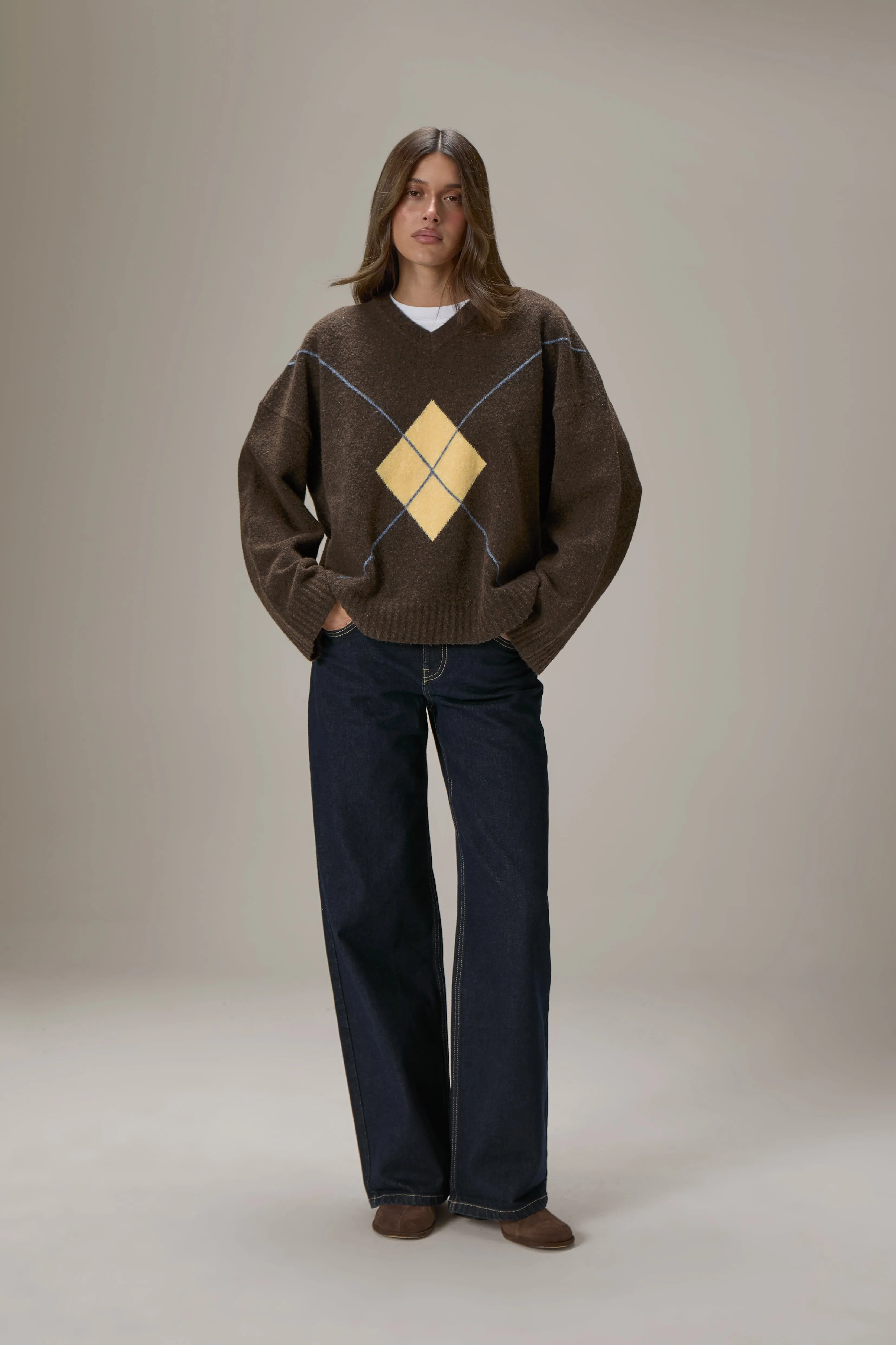 Bally Diamond Knit Sweater sold by Sisters and Seekers