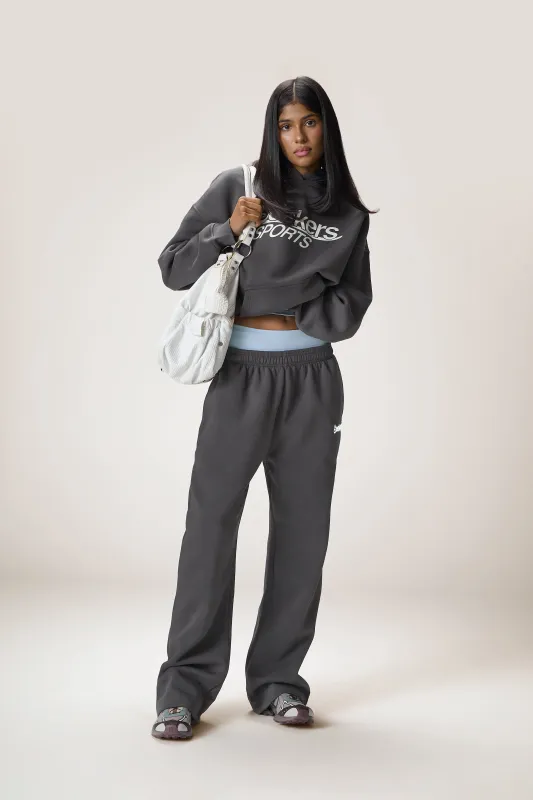 Seekers Sports Wide Leg Sweatpants in Charcoal made by Sisters and Seekers