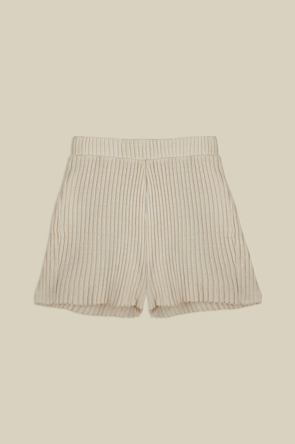 "CUB" Knit Shorts in Natural sold by Sisters and Seekers product image thumbnail 7