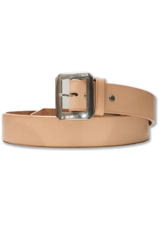 Single Pin Belt in Natural Vegetable Tanned Saddle Leather (RCL-60010) made by Rainbow Country